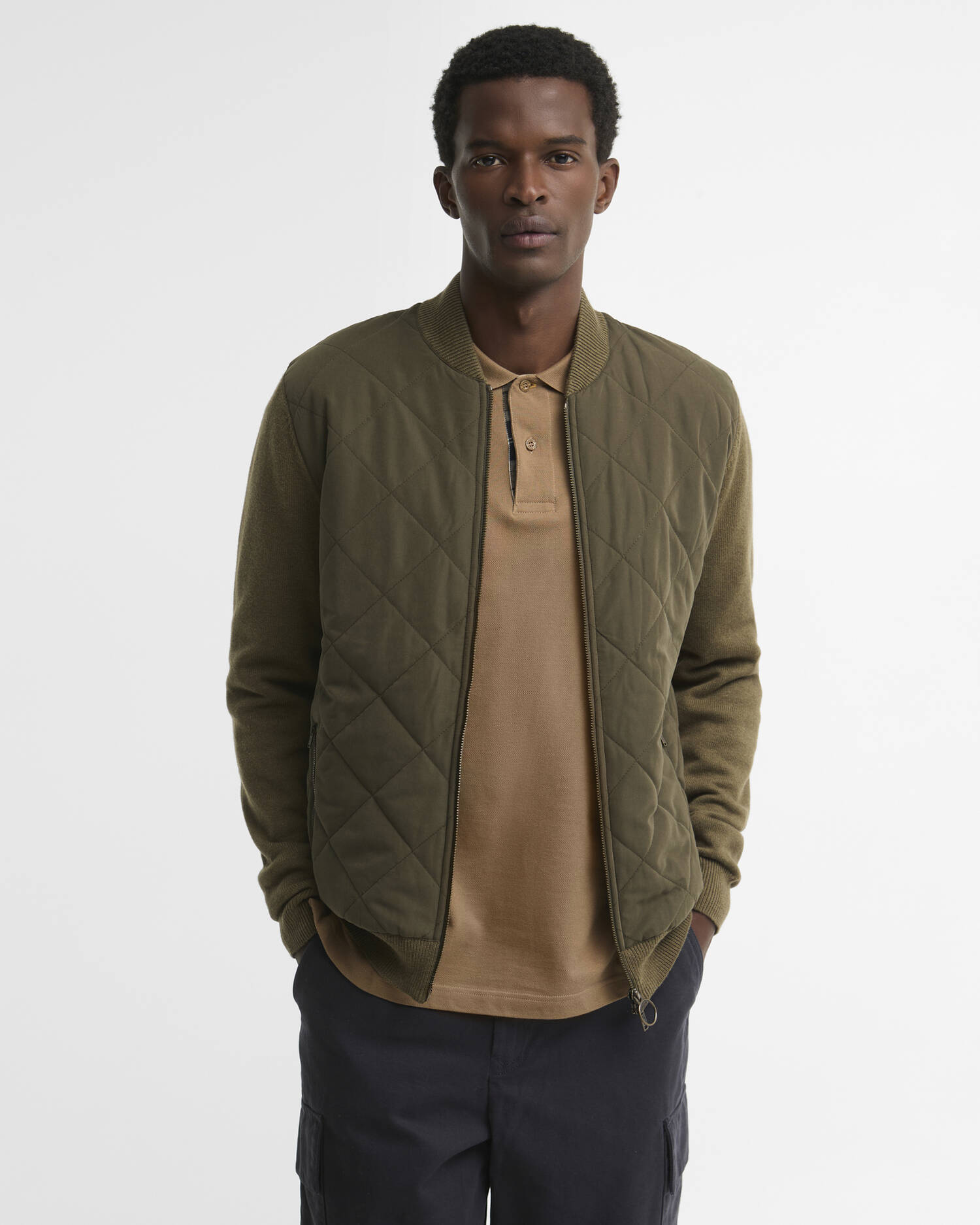 Barbour Steppjacke Front Olive image number 0