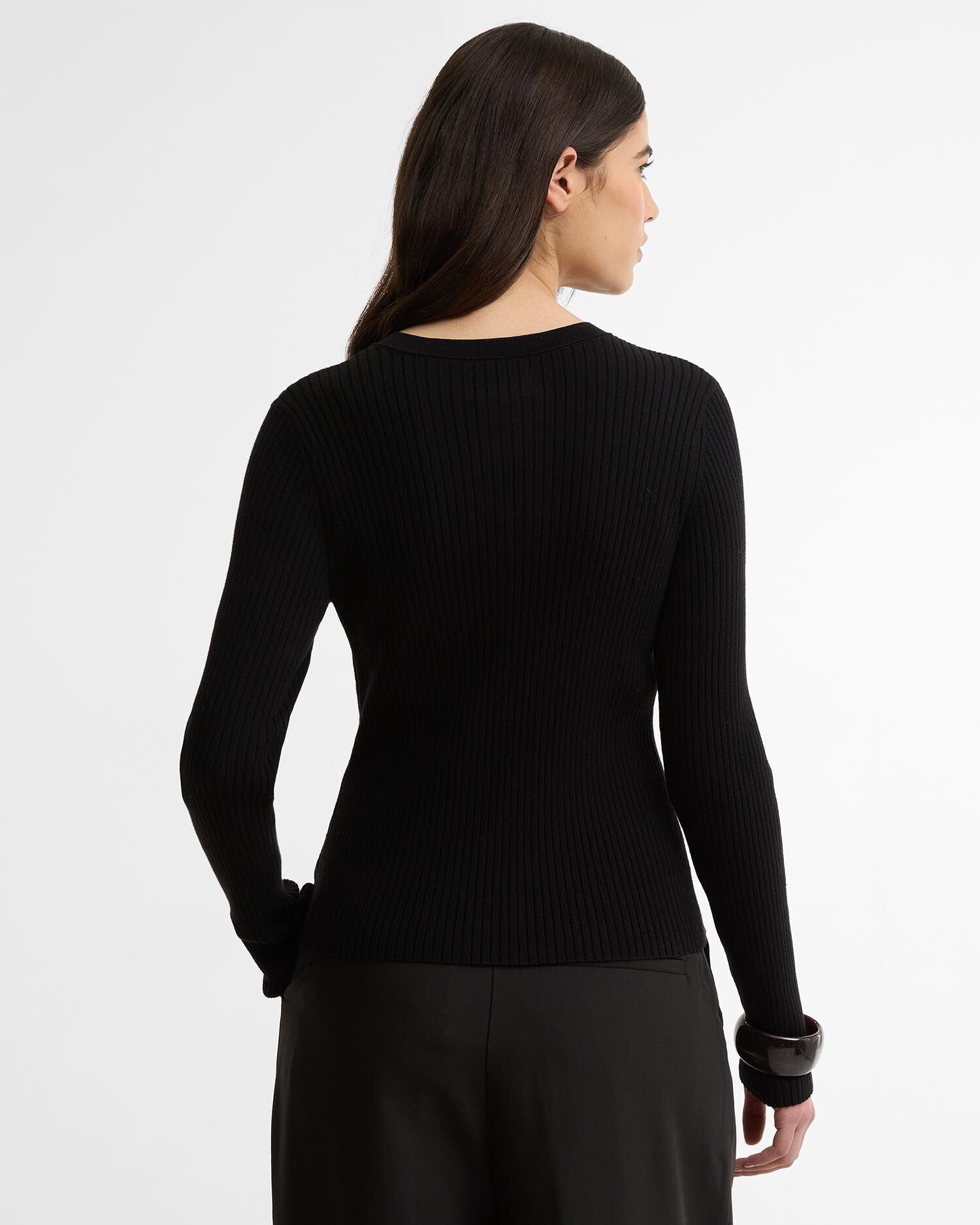 Pullover Kyla Rib-Knit Black