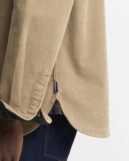 Barbour Hemd Cord Authentic Fit Washed Stone