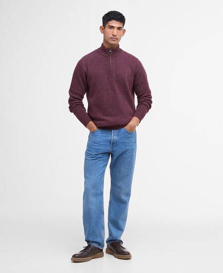 Holden Quarter-Zip Jumper Ruby Marl