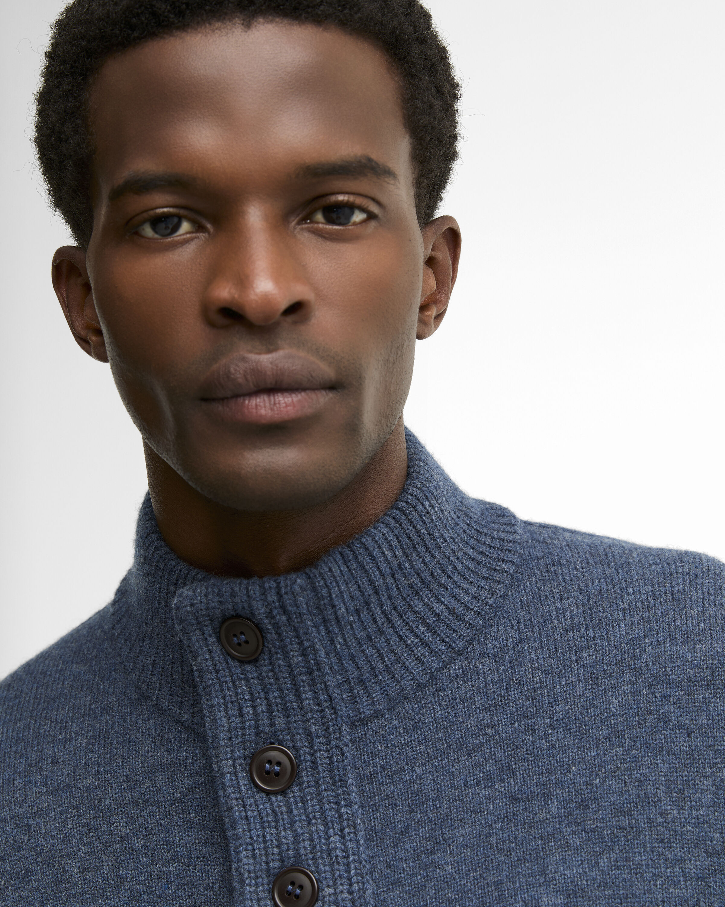 Essential Pullover Patch Half Zip Dark Indigo
