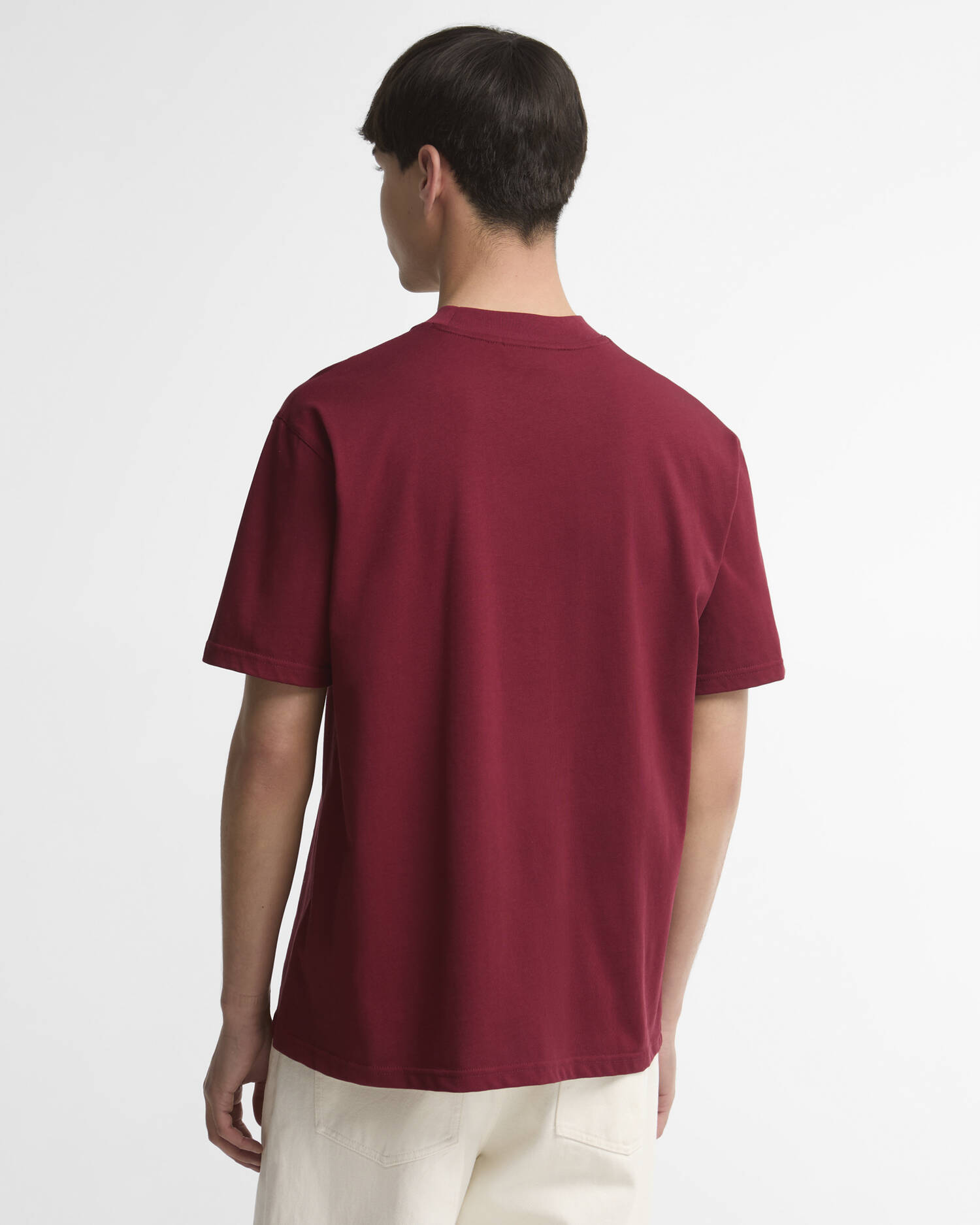 Tartan Logo Oversized Graphic T-Shirt Wine image number 2