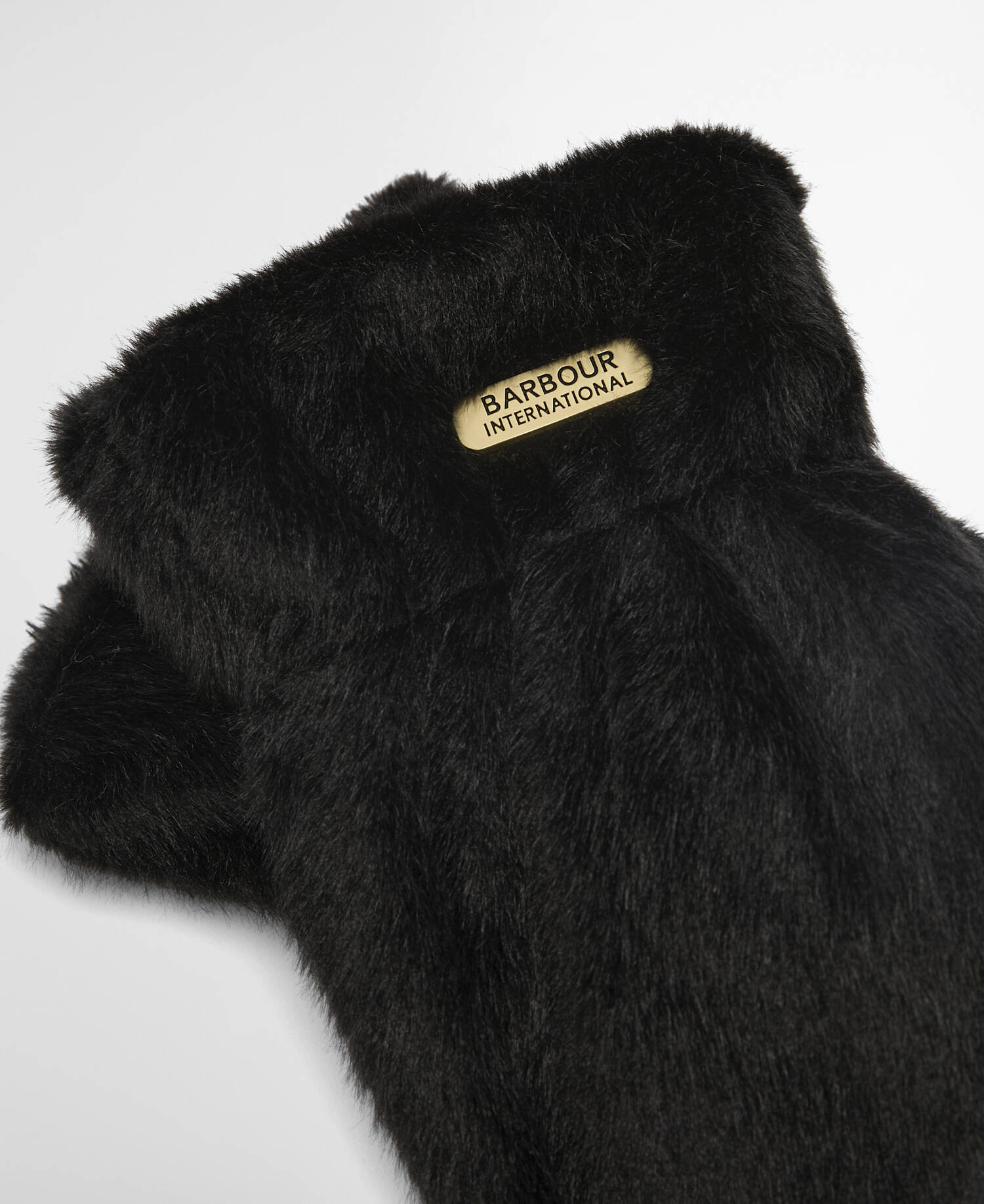 Cyrus Faux-Fur Mittens Black image number 1