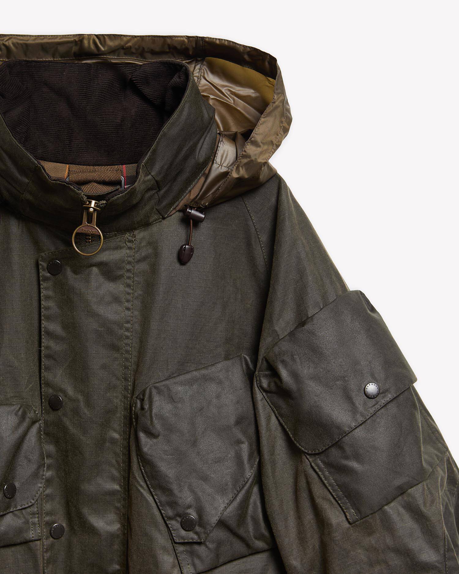 Barbour x Norbit Ripstop Waxed Jacket Black image number 9