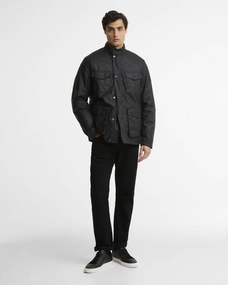 B.Intl Wachsjacke Milford Dark Navy