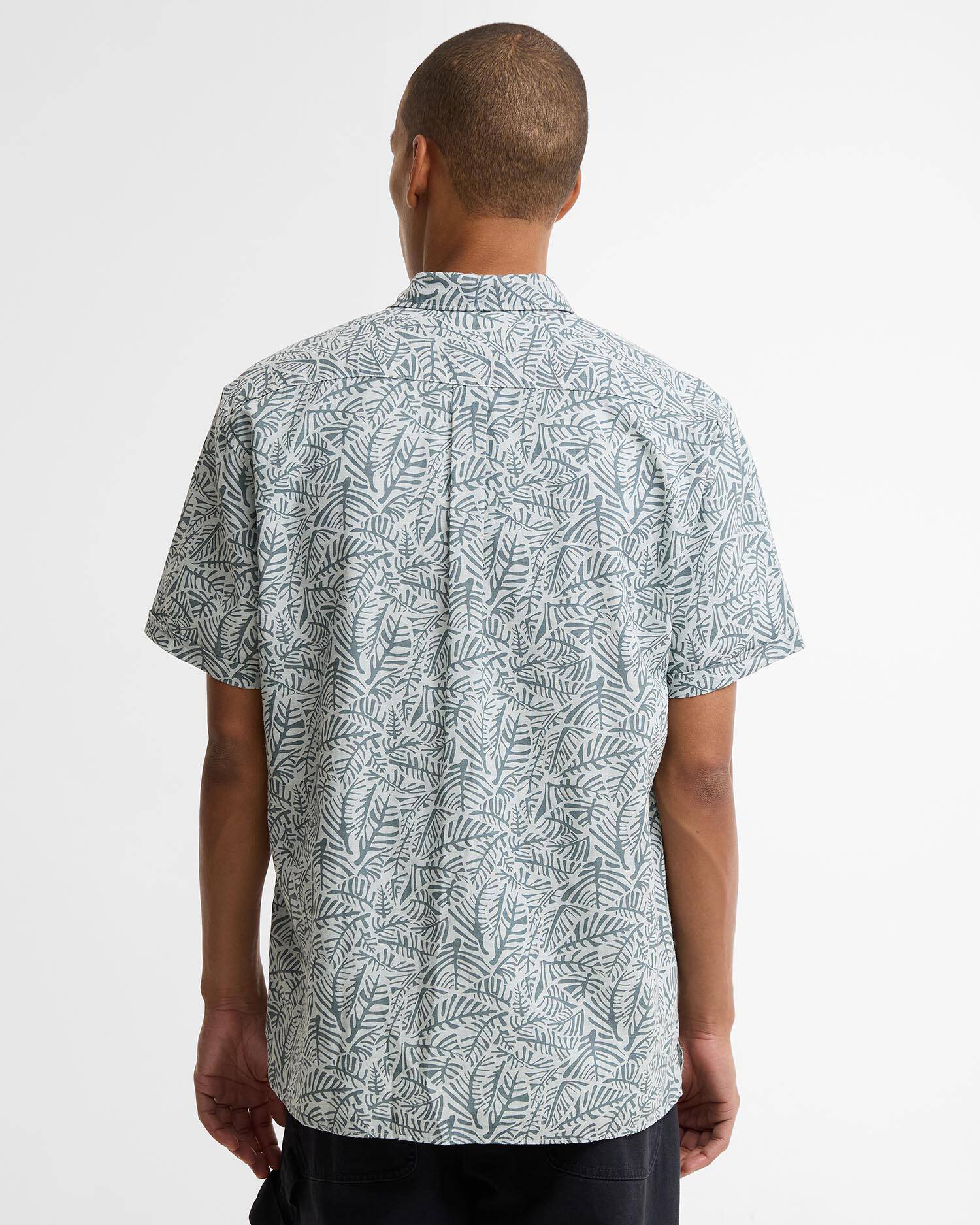Dearham Printed Short-Sleeved Shirt Dusty Slate image number 2