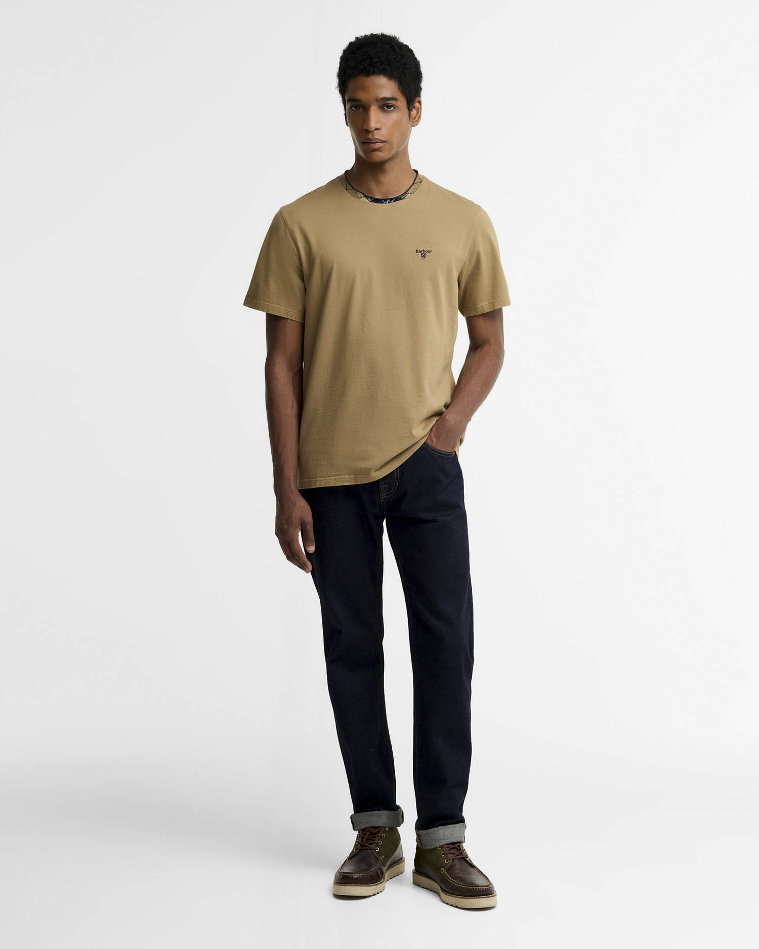 Barbour T-Shirt Stanford Tailored Stone image number 1