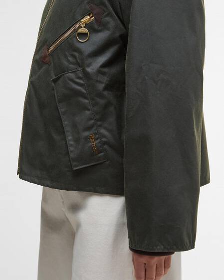 Arlene Waxed Jacket Fern/Ancient Tartan
