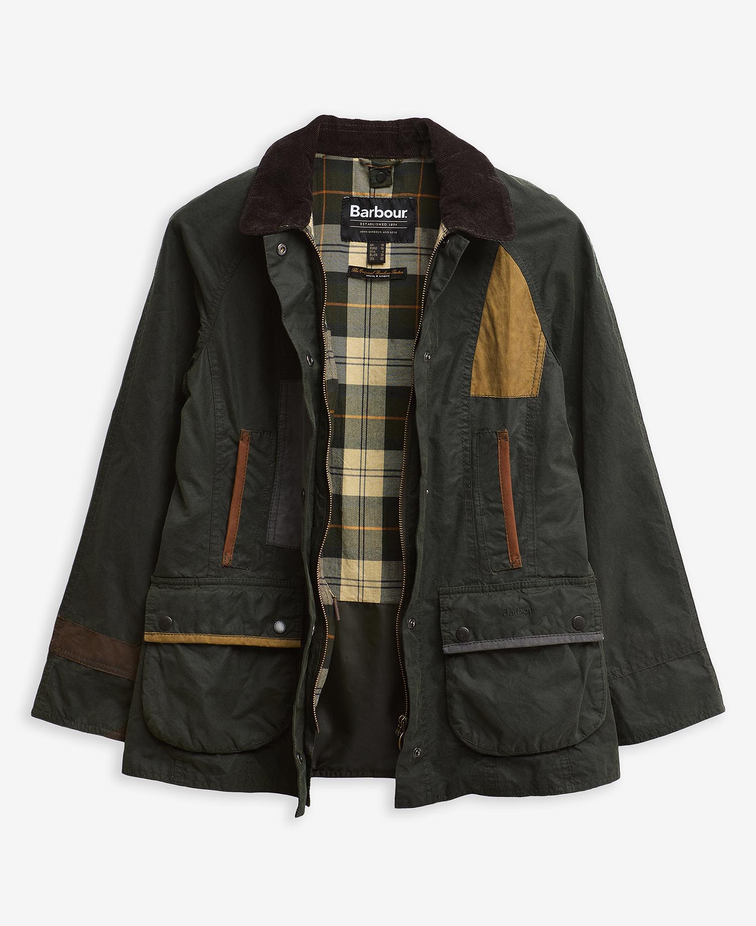 Barbour Re-Loved Beadnell Waxed Jacket - Size 10 Sage