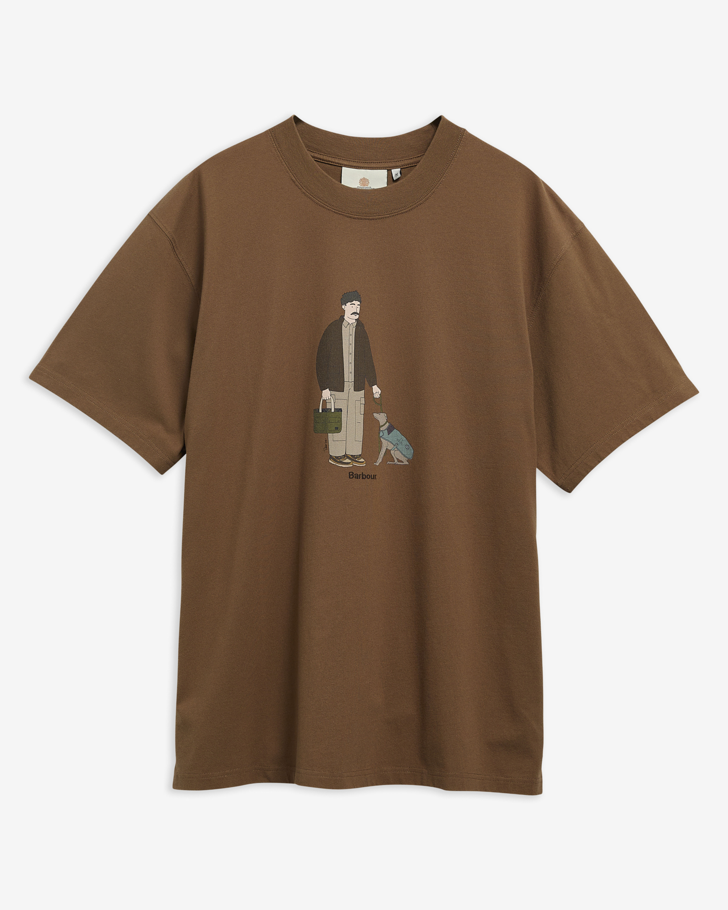 Barbour T-Shirt Fordyce Graphic Oversized Sepia
