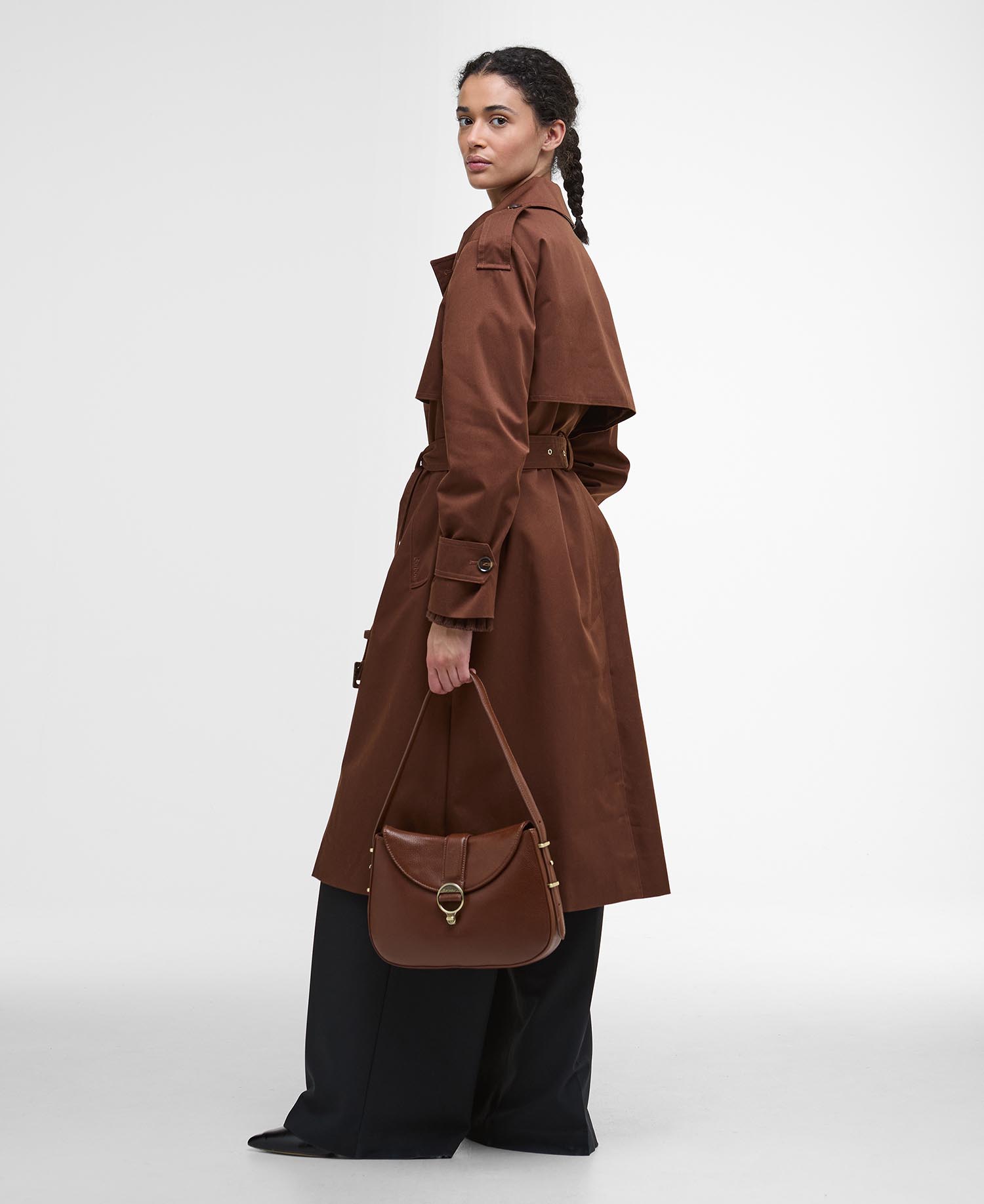 Schultertasche Alder Leder Brown