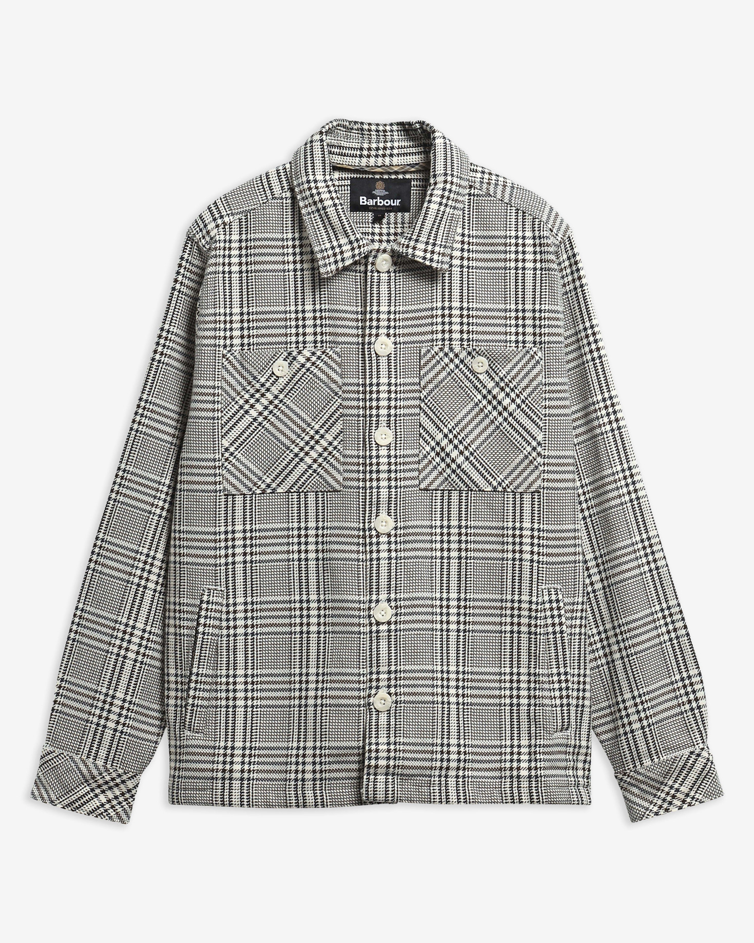 Alderney Houndstooth Overshirt Whisper White