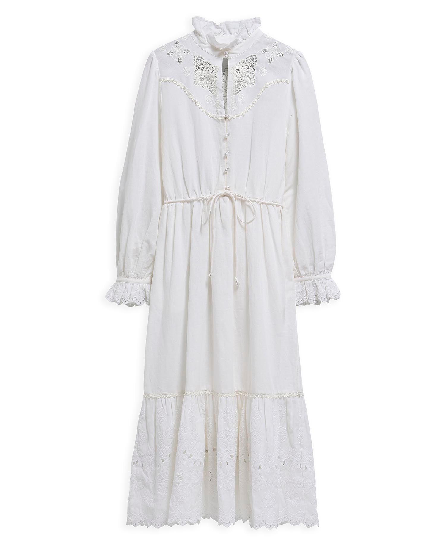 Kleid Avebury Maxi White