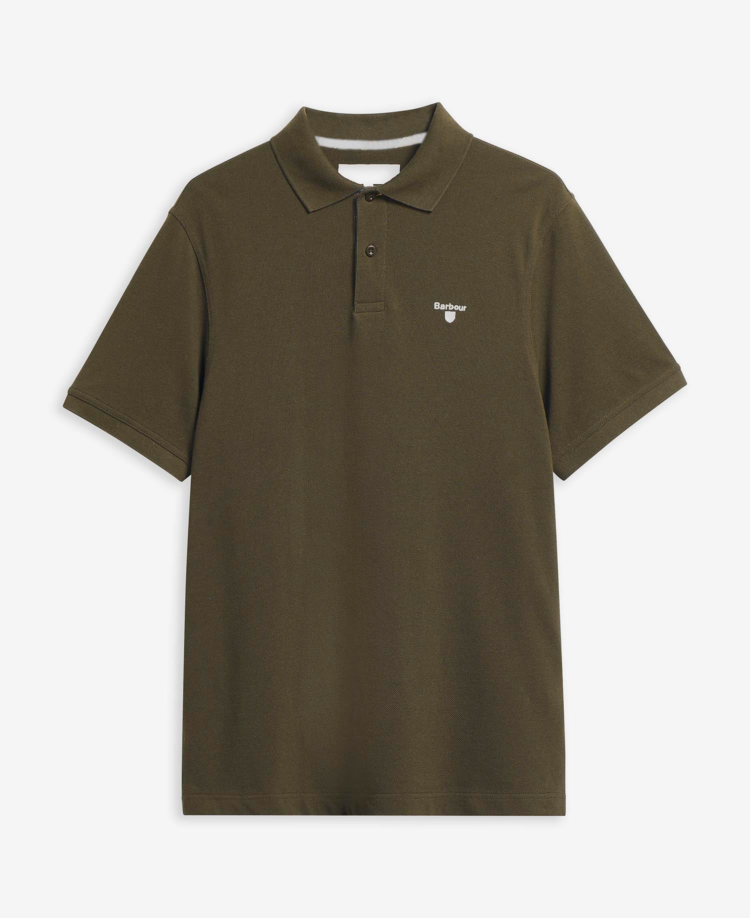 Tartan Pique Polo Shirt Dark Olive/Classic