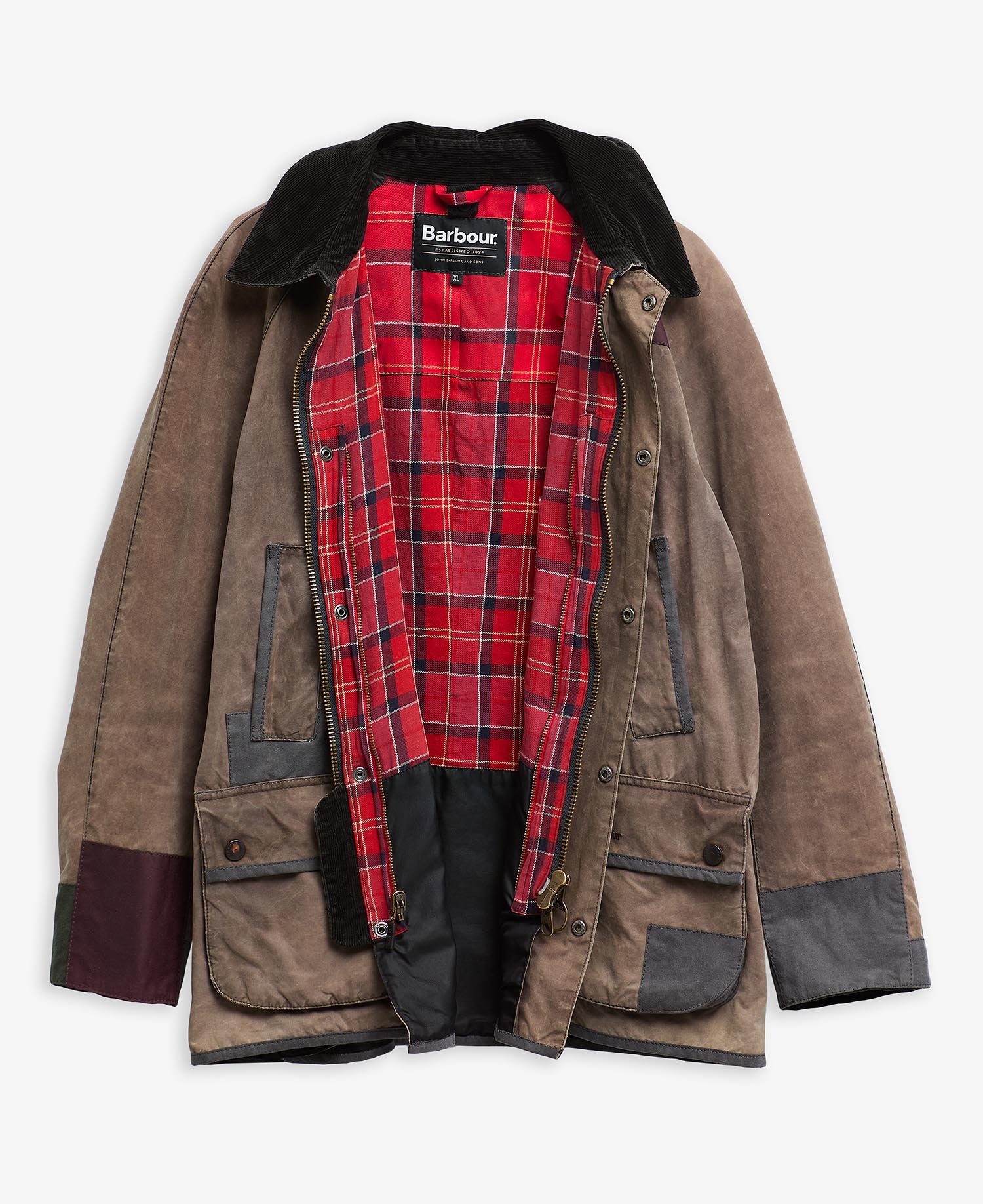 Barbour Re-Loved Ashby Waxed Jacket - Size XL Charcoal