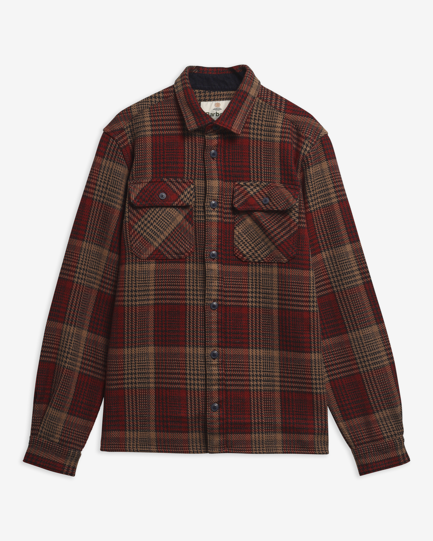 Millom Relaxed Houndstooth Shirt Red