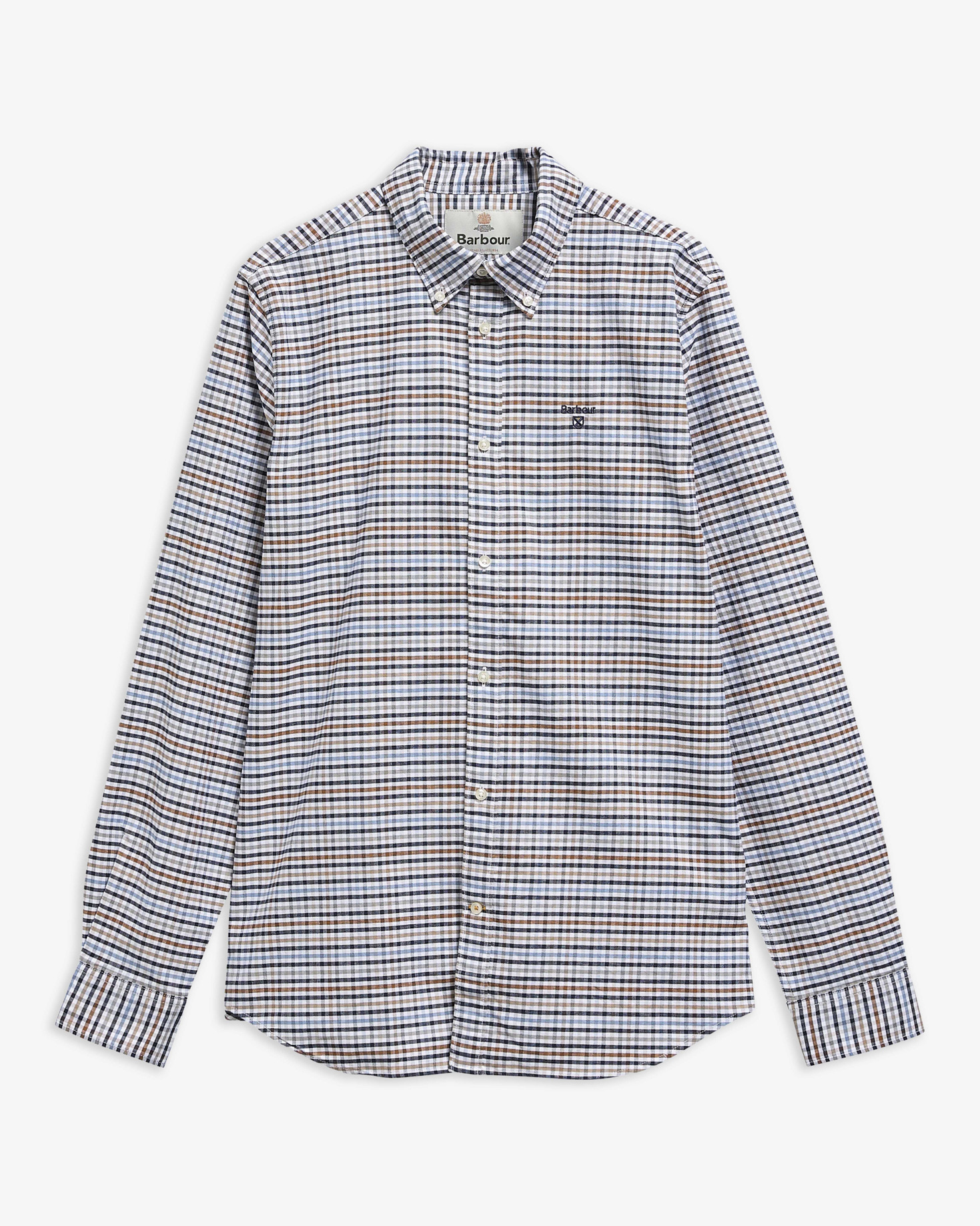 Camicia a maniche lunghe in tartan a quadretti dalla vestibilit&agrave; leggermente aderente Rickwood Stone