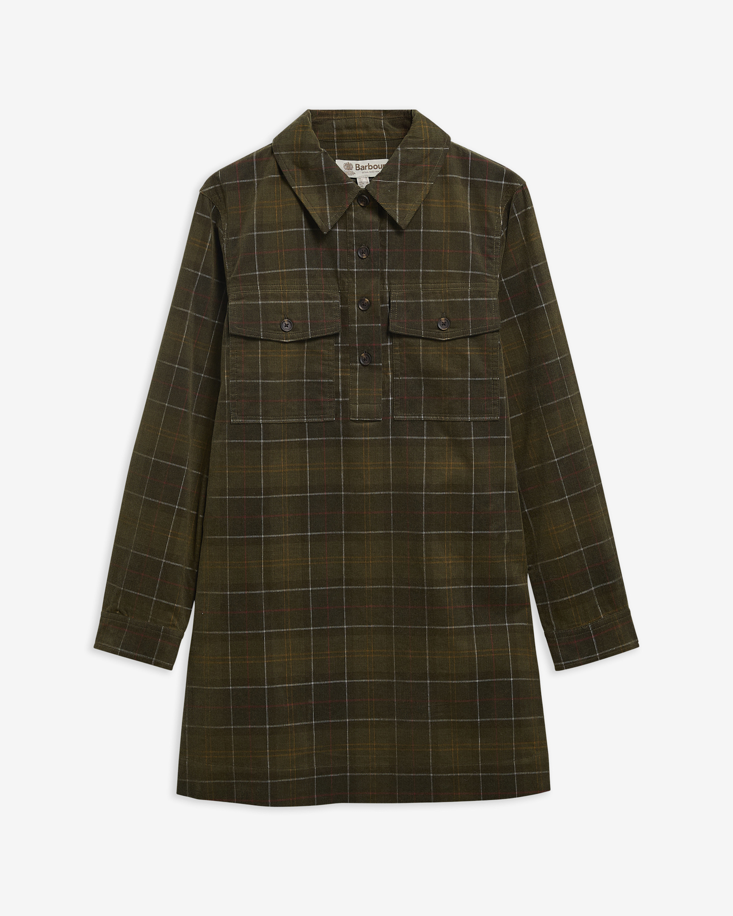 Mini-abito Shae in tartan Sage/Classic Tartan