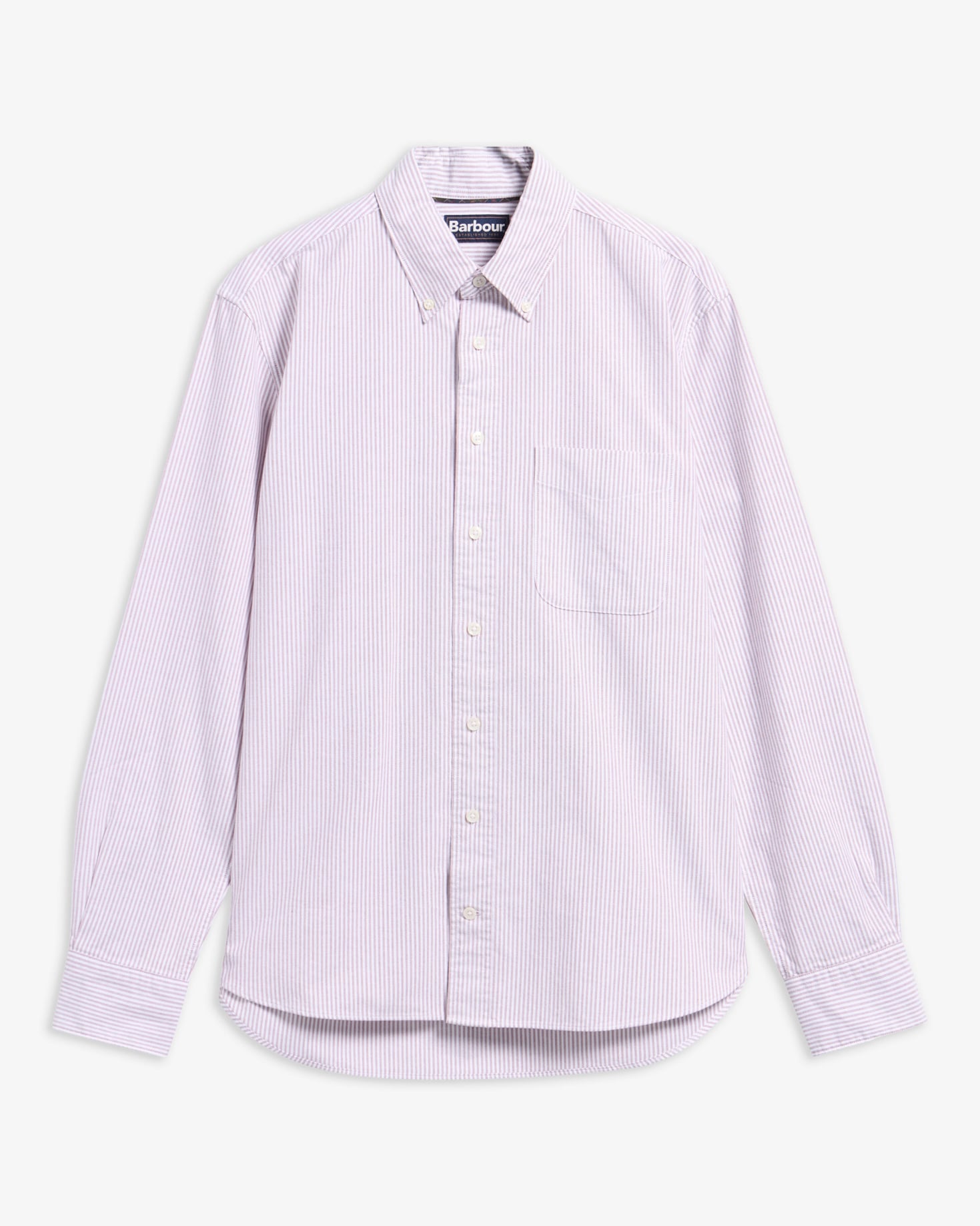 Barbour Hemd Striped Authentic Fit Dk Red