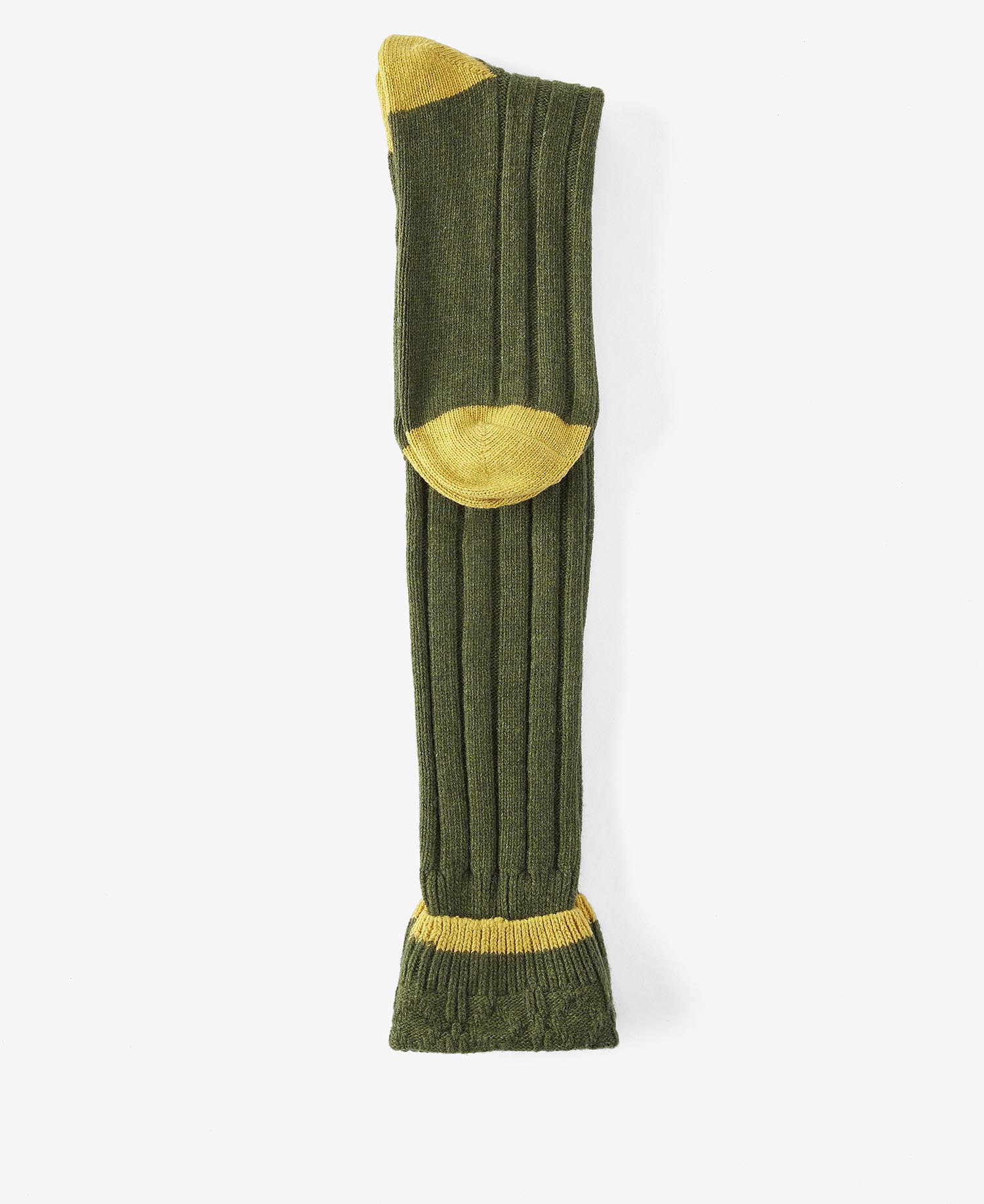 Contrast Gun Stockings Olive-Gold