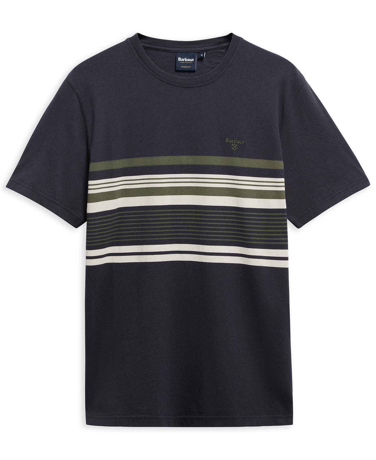 T-shirt con motivo a righe Teeside leggermente aderente Dark Navy