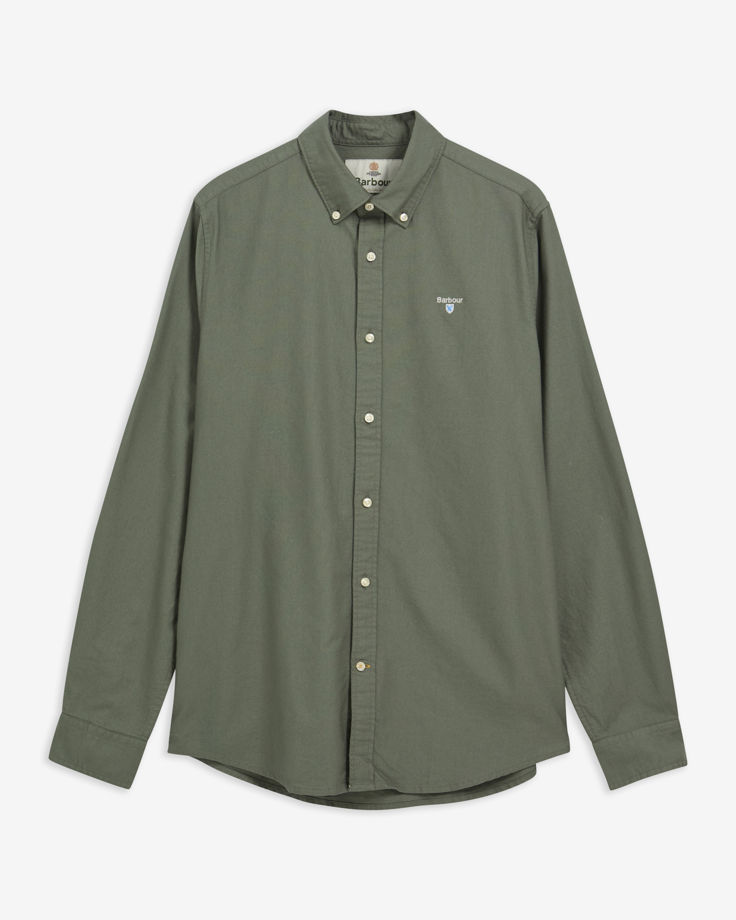 Oxford Tailored Long-Sleeved Shirt Agave Green