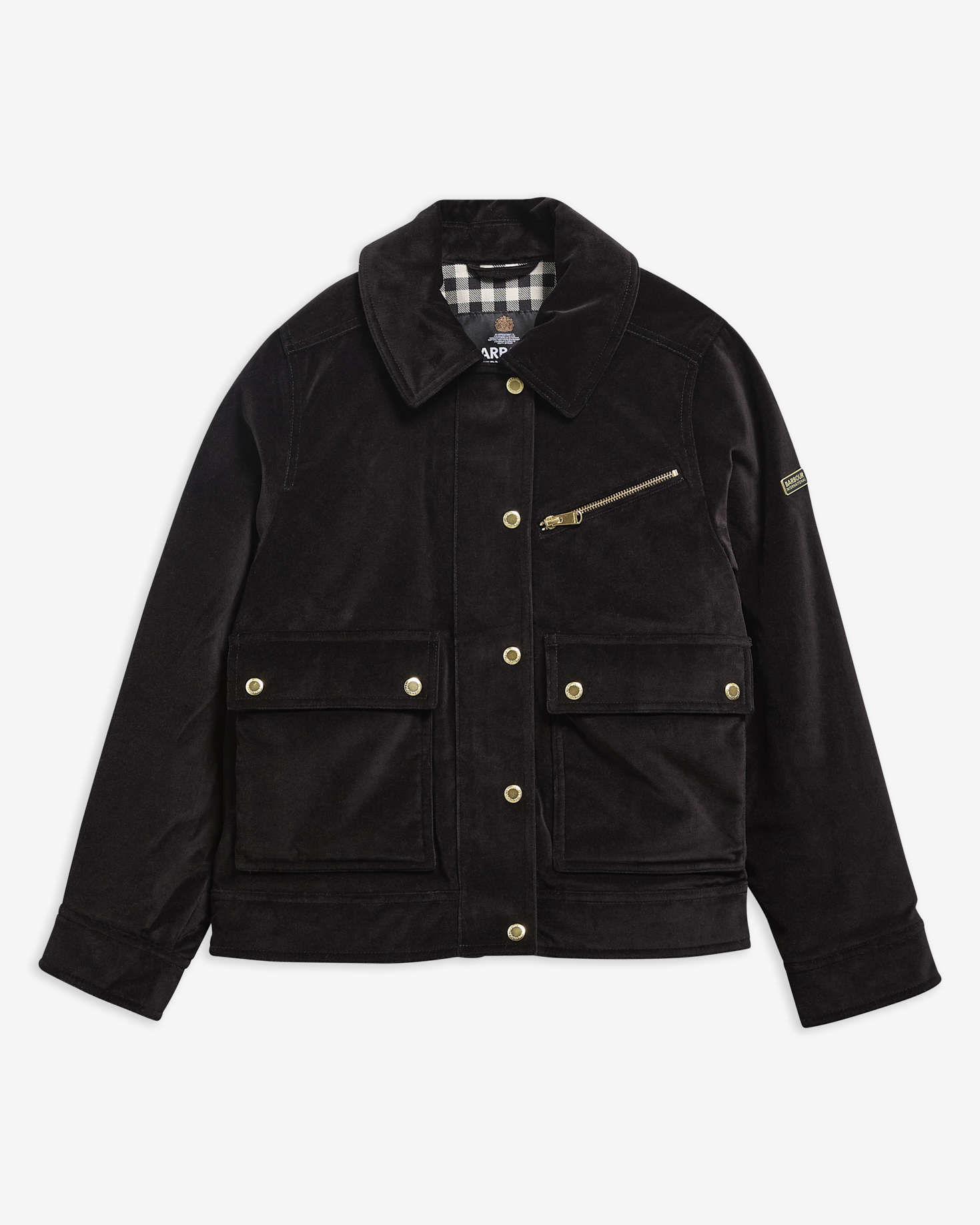 Giacca casual in velluto Hanson. Black