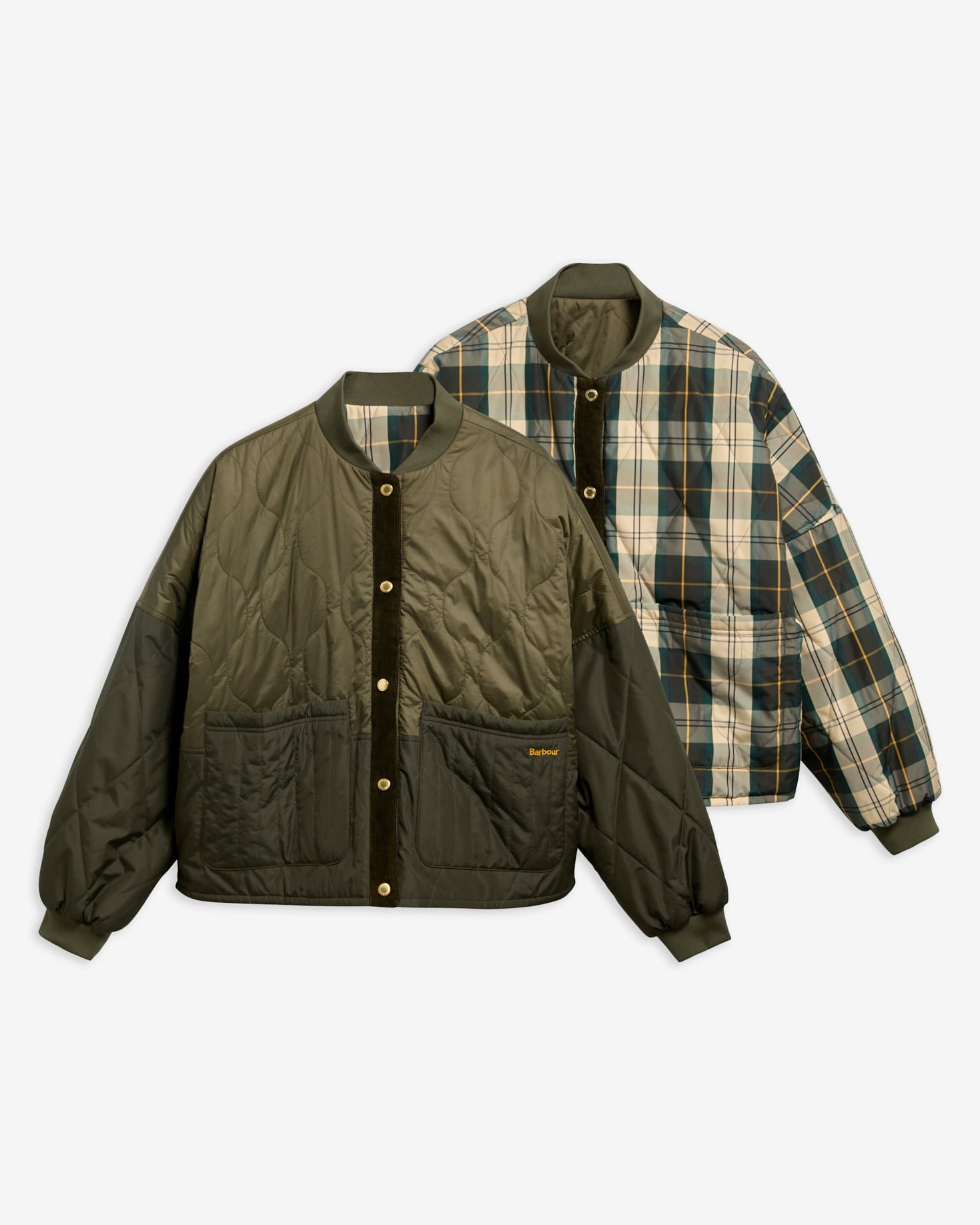 Giacca trapuntata reversibile Ravenshill Olive/Fern/Ancient