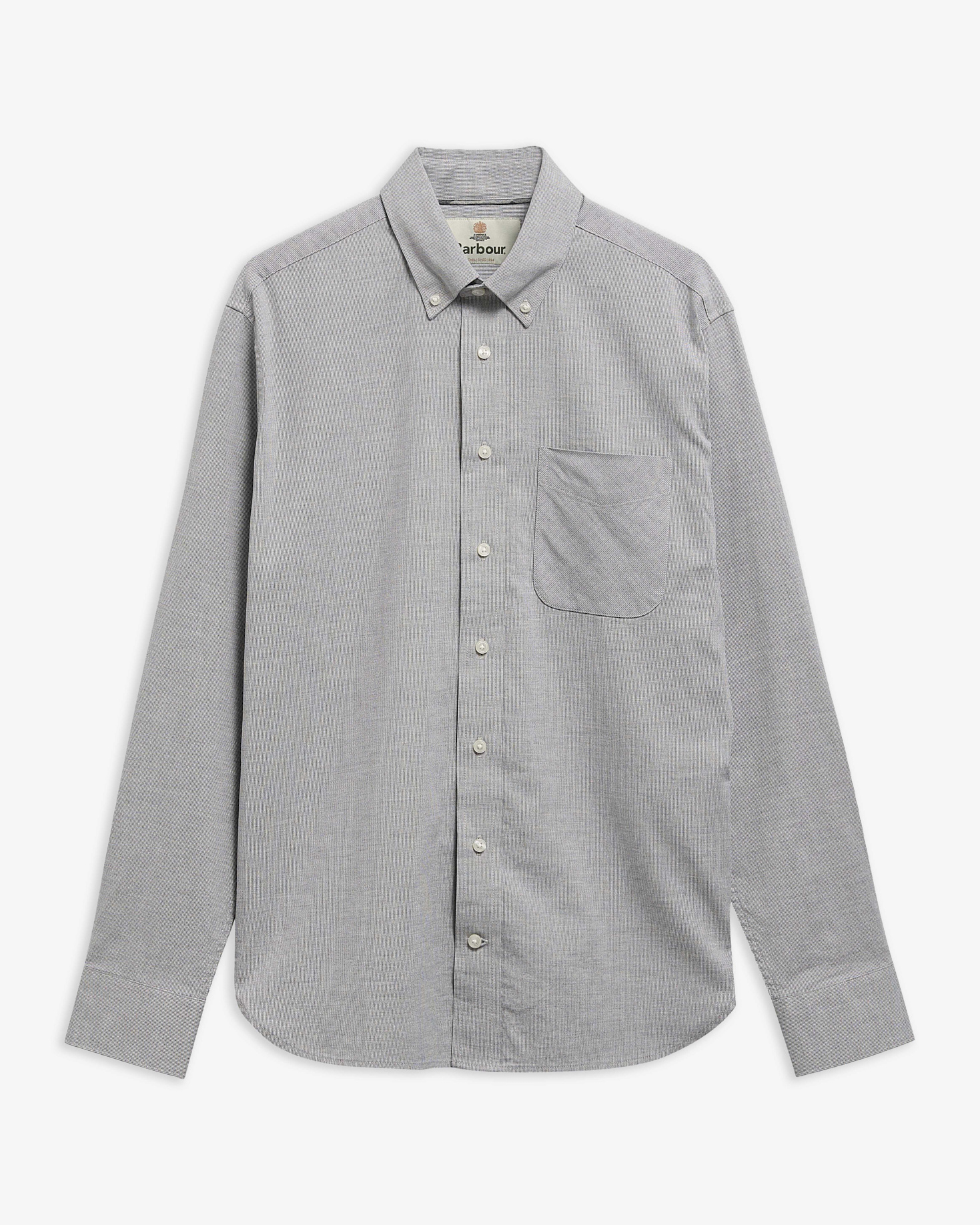 Nevis Authentic-Fit Long-Sleeved Shirt Grey Marl