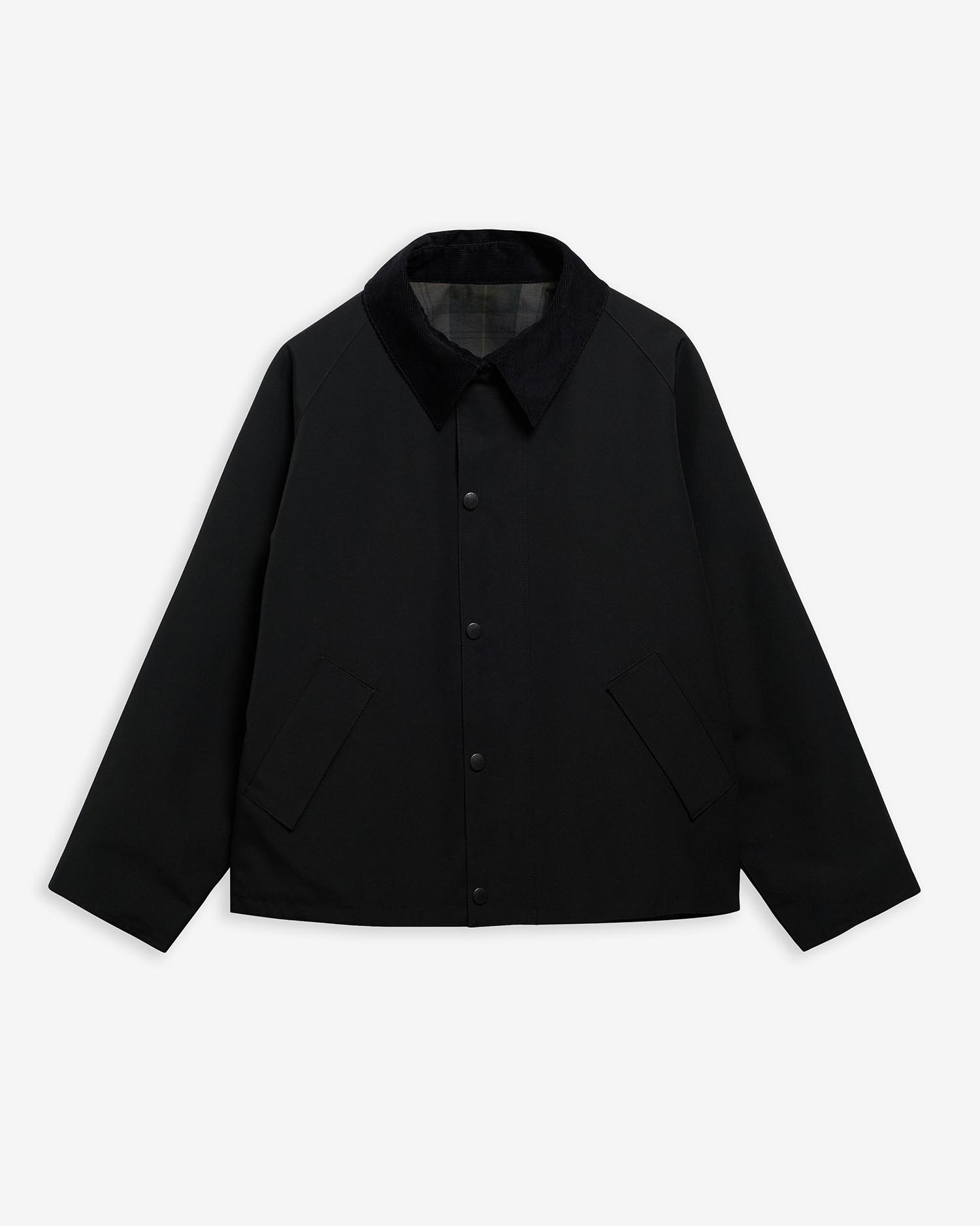 Oversized Reversible Transport Casual Jacket Black