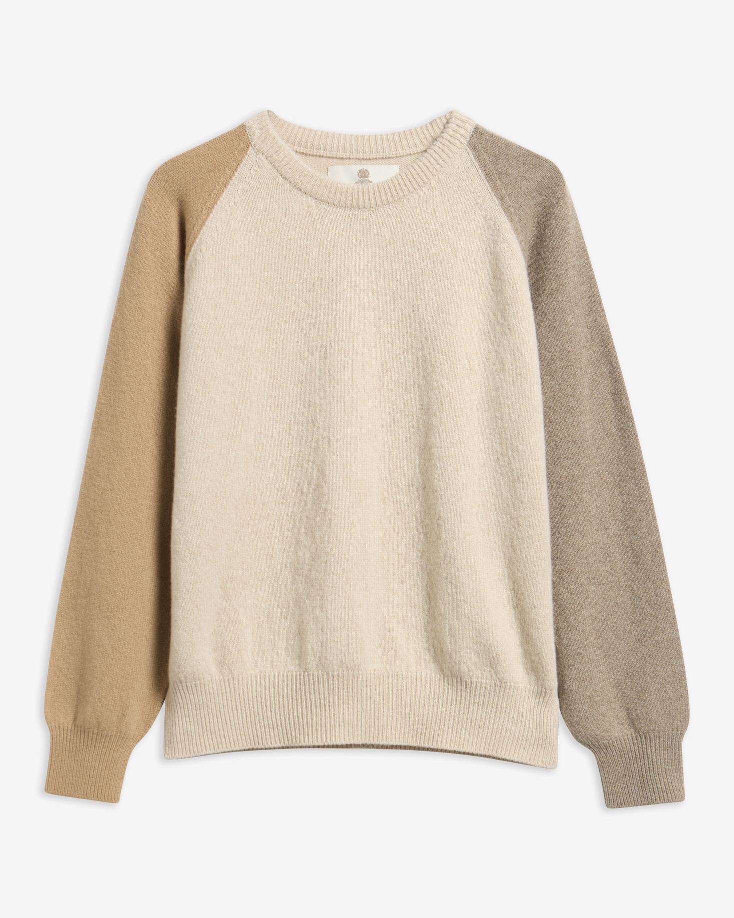Maglione girocollo Scottish Made Bramley in lana Neutral Multi