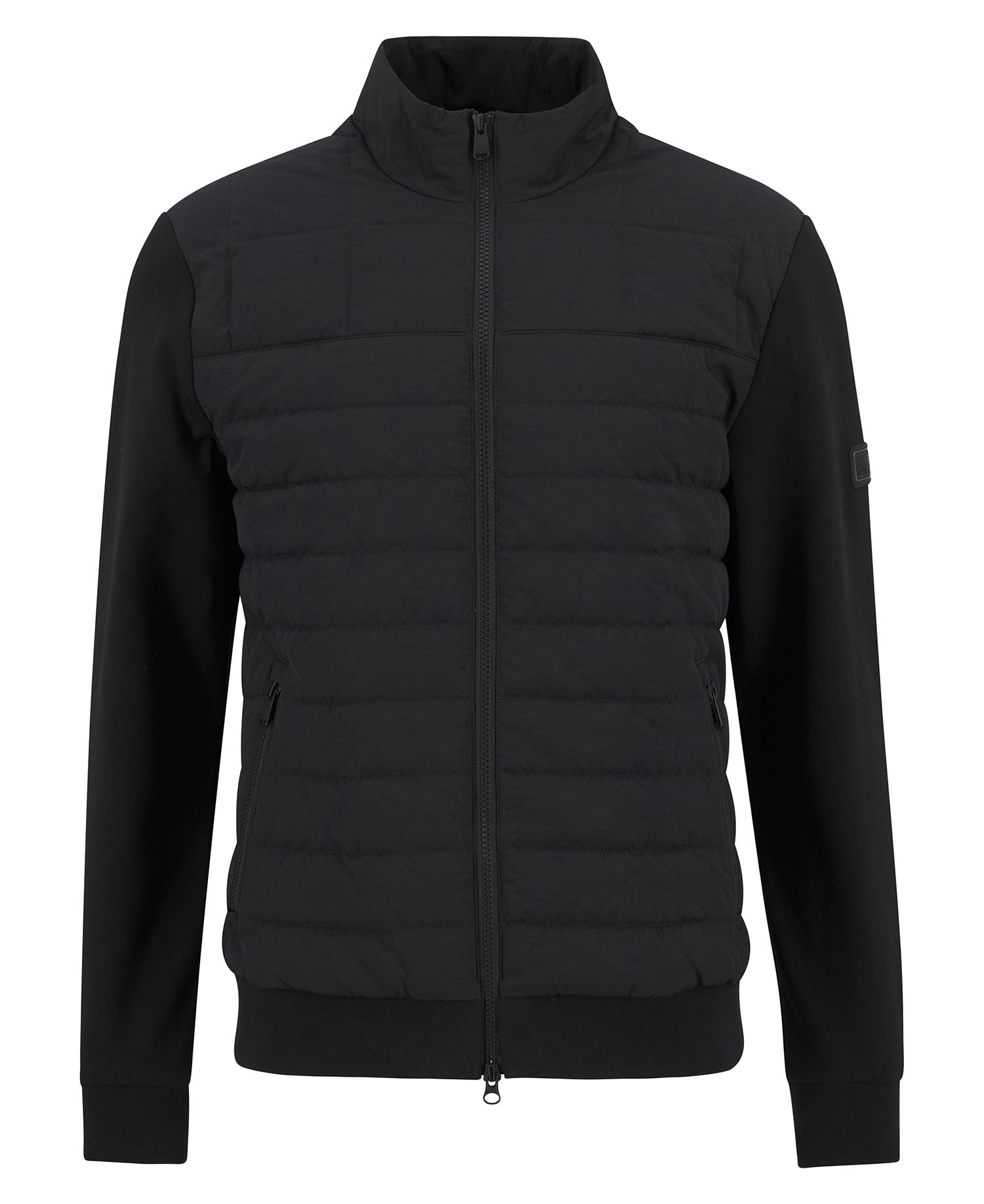 Felpa Collins con trapuntatura orizzontale Black