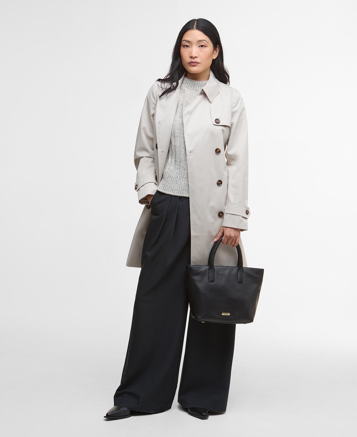 Borsa tote Birch in pelle Black