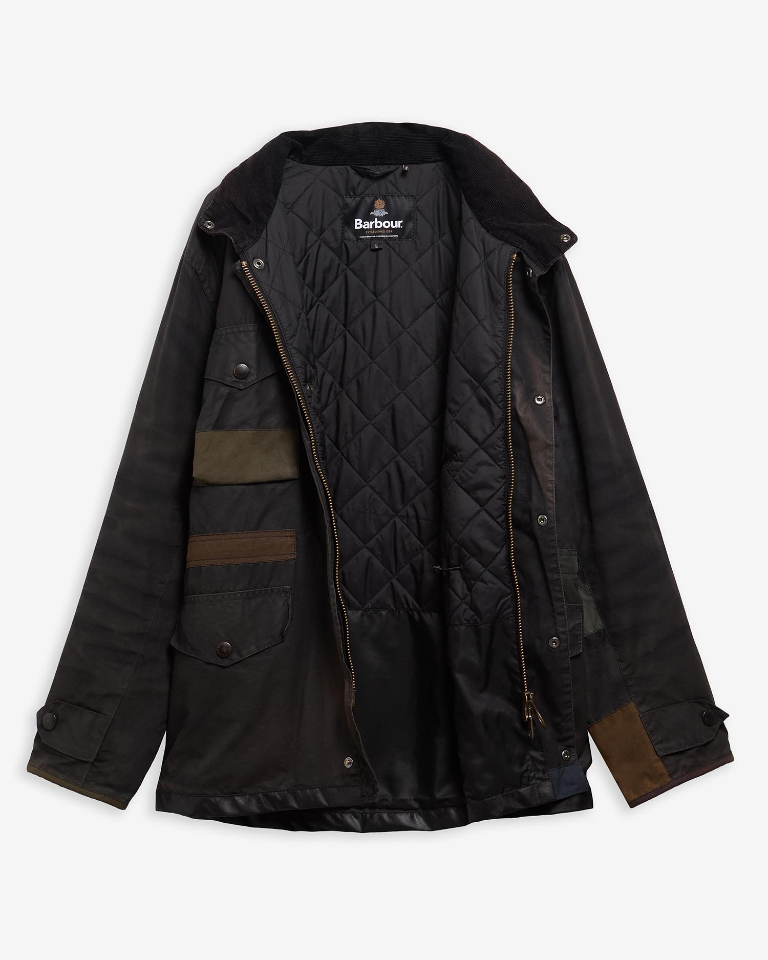 Barbour Re-loved Men's Sapper Waxed Jacket - Size L Black