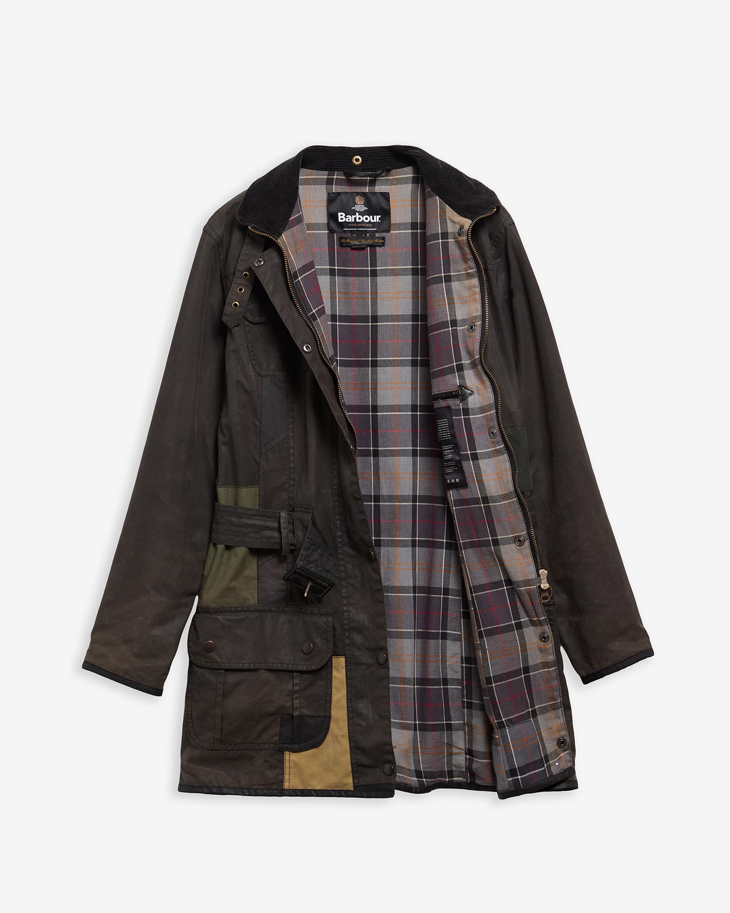 Barbour Re-loved Women's Utility Mac Waxed Jacket - Size 14 Black