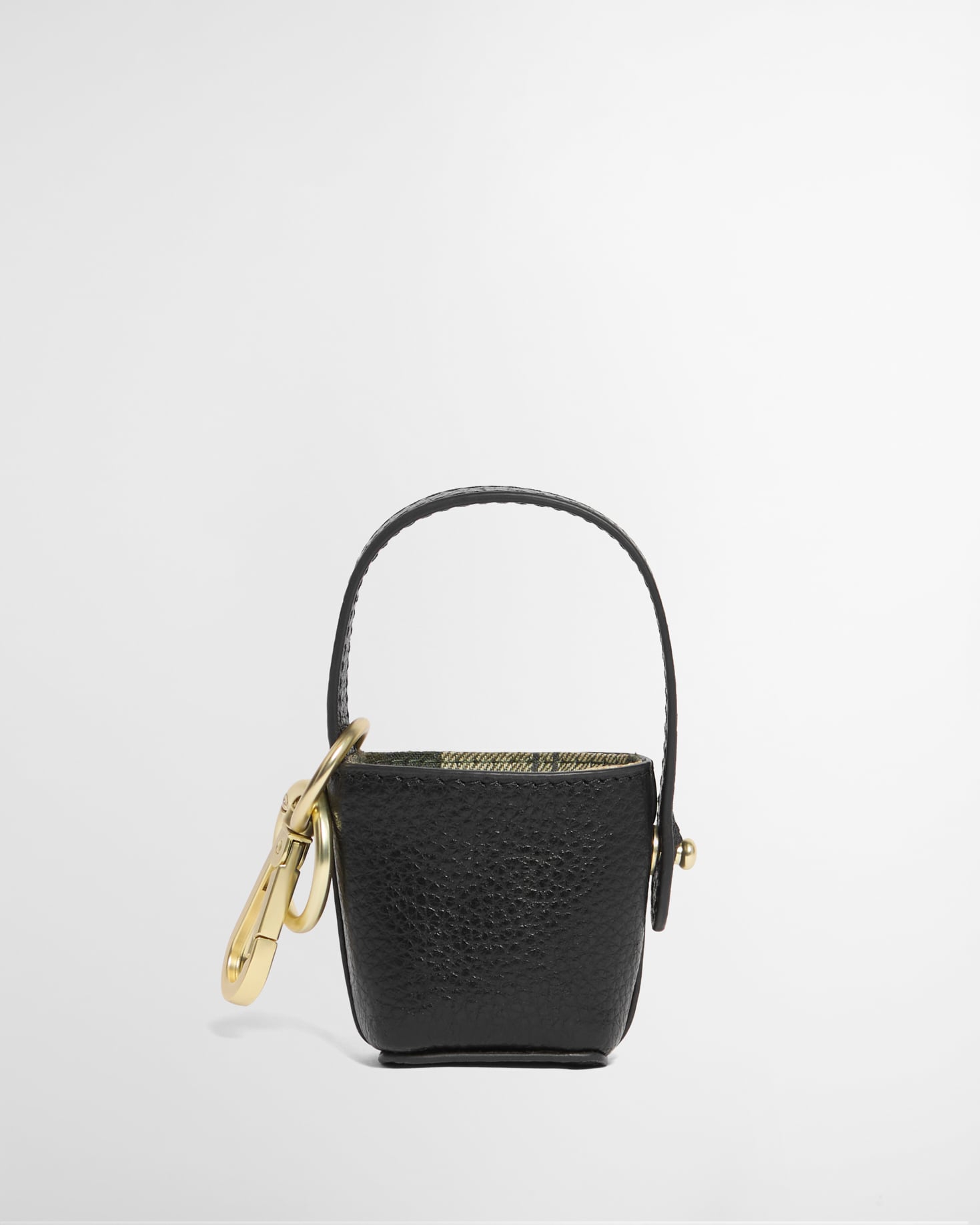 Lederanh&auml;nger Bucket Bag Black