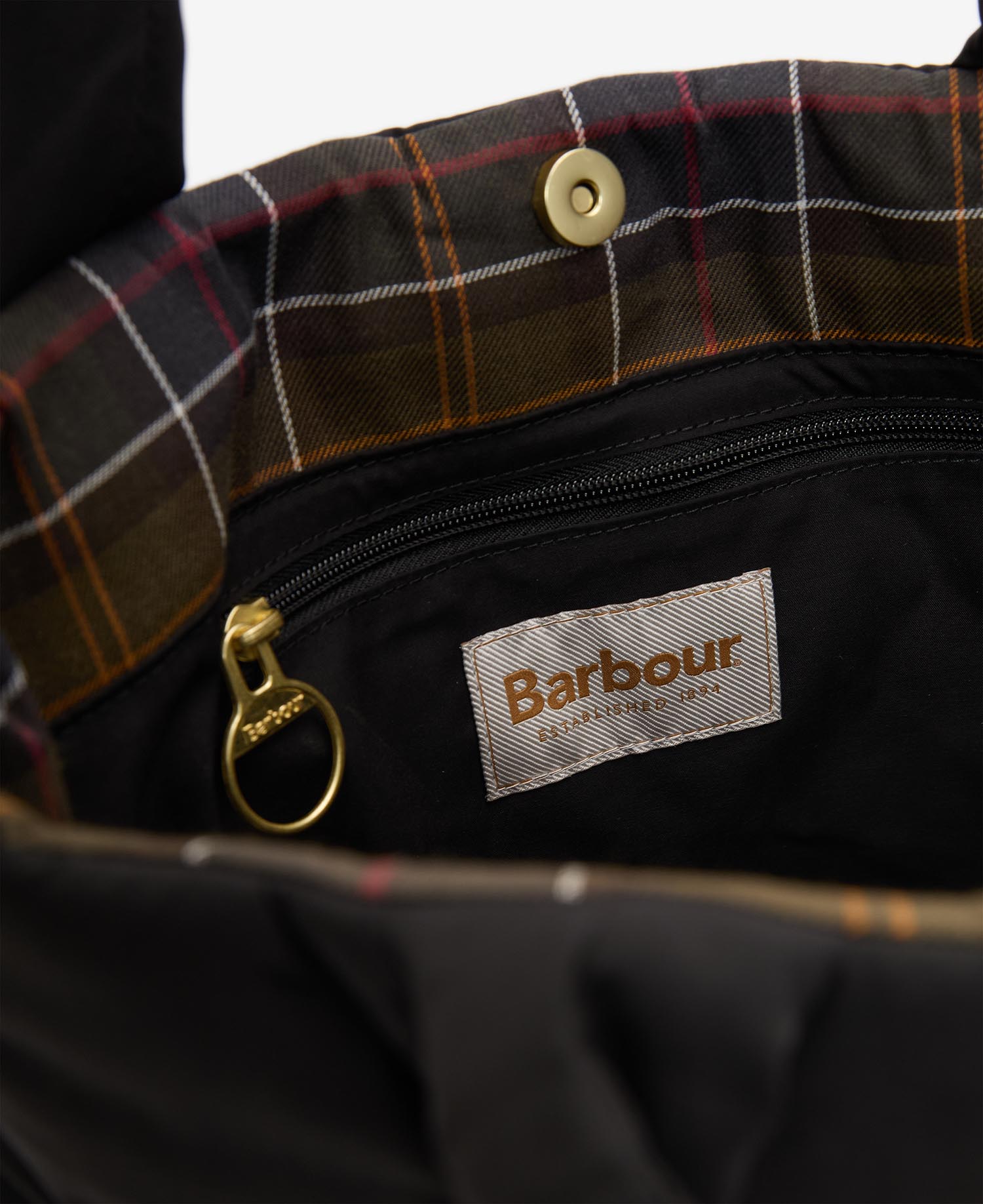 Barbour Tote Bag Connie Quilted Black
