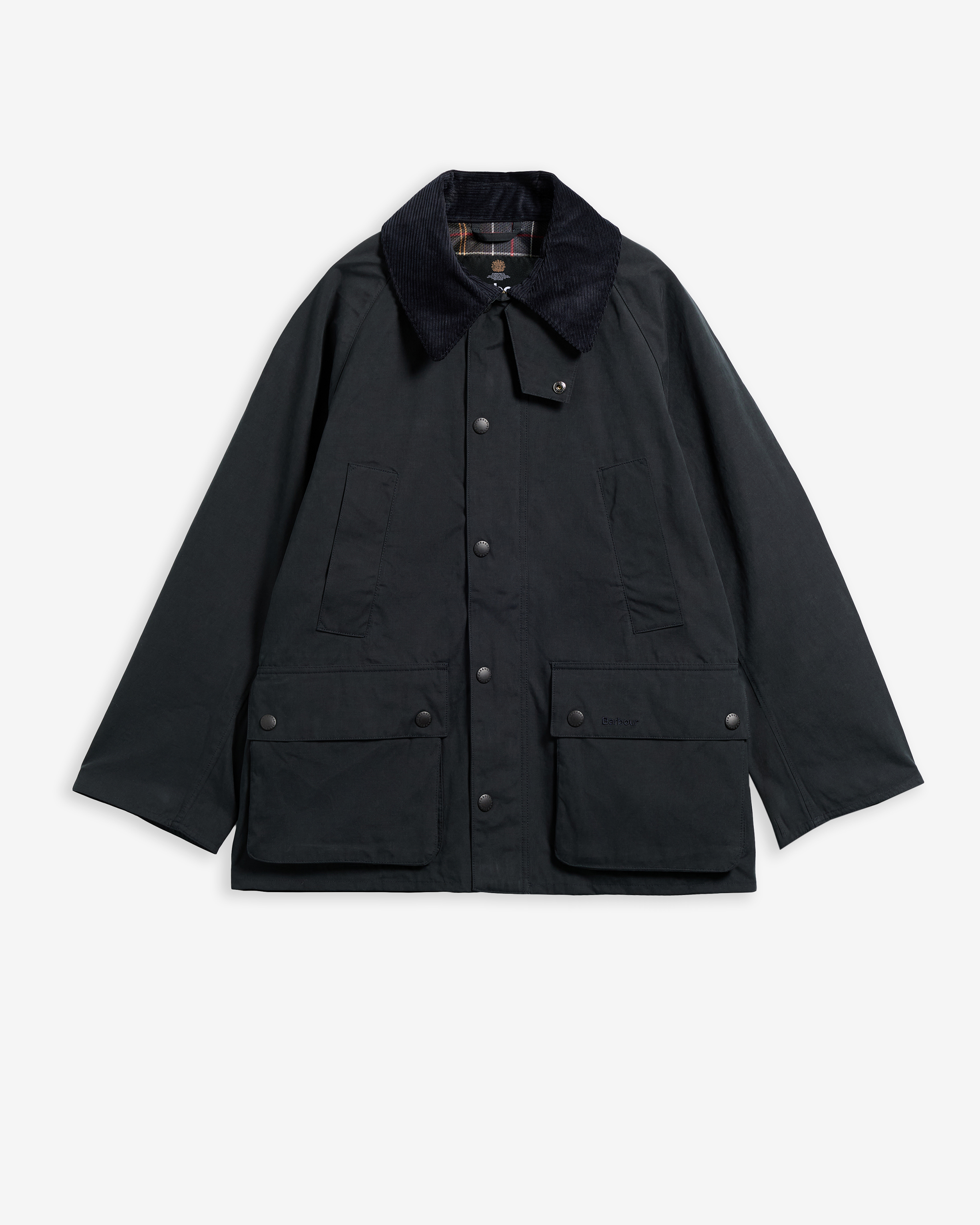 Peached Oversized Bedale Casual Jacket Classic Navy
