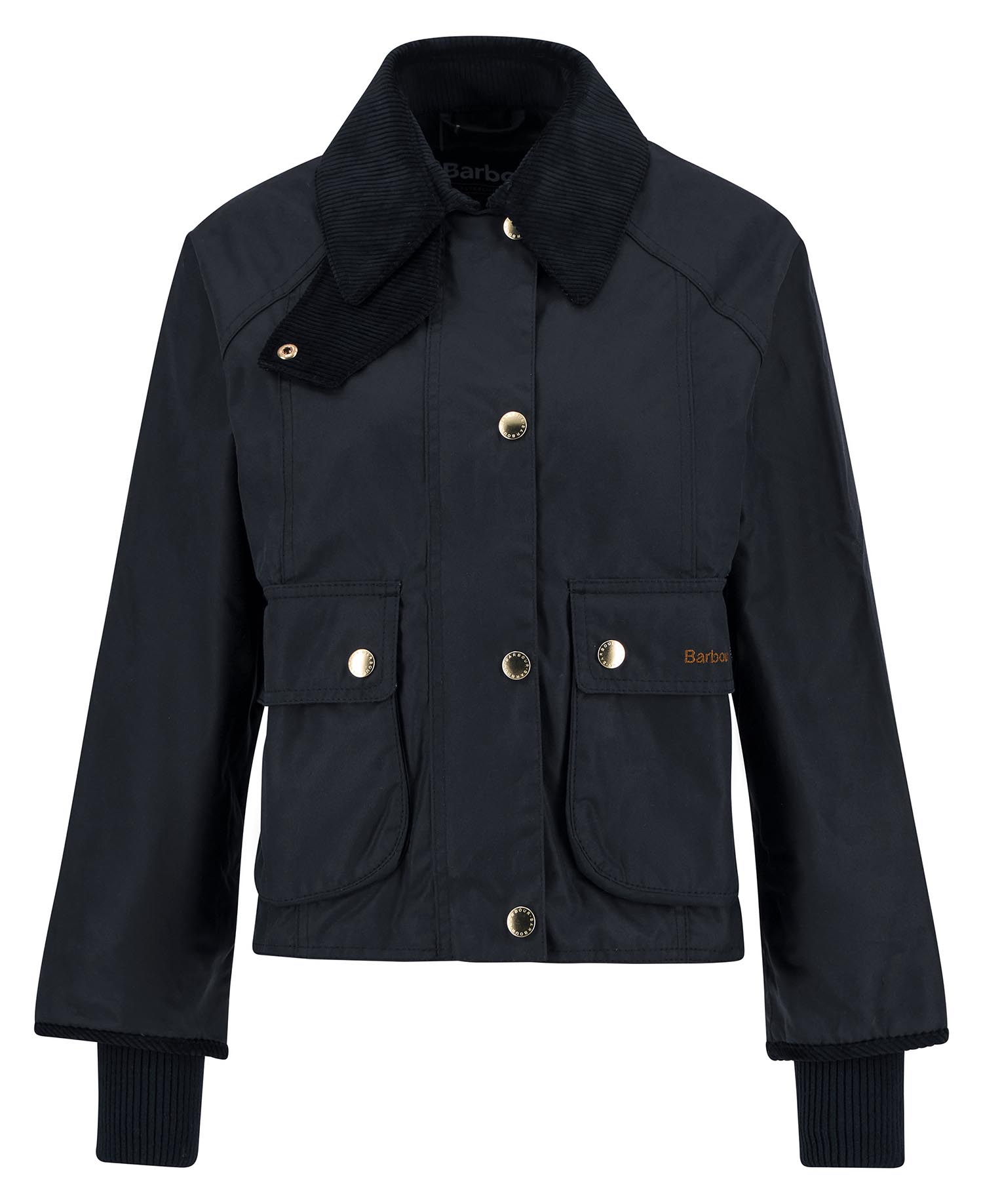 Cropped Beadnell Waxed Jacket Navy/Classic