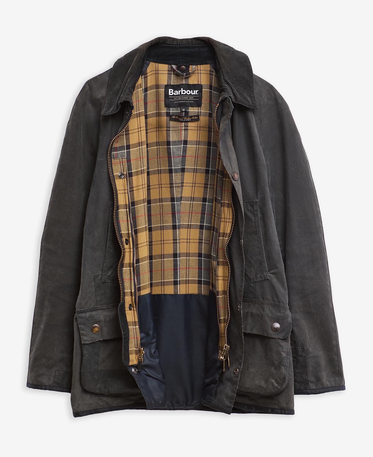 Barbour Re-Loved Ashby Waxed JacketM - Size M Navy