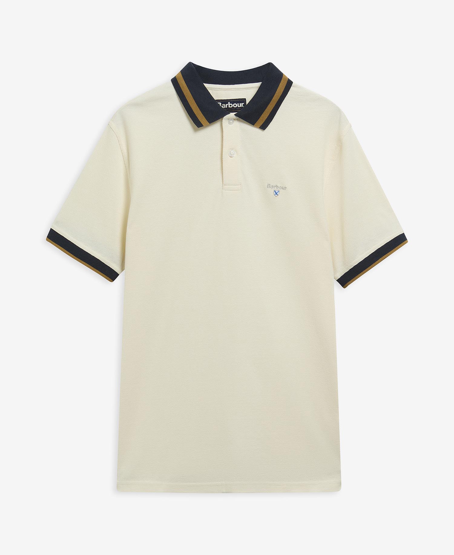 Poloshirt Anthorn Textured Tailored Whisper White