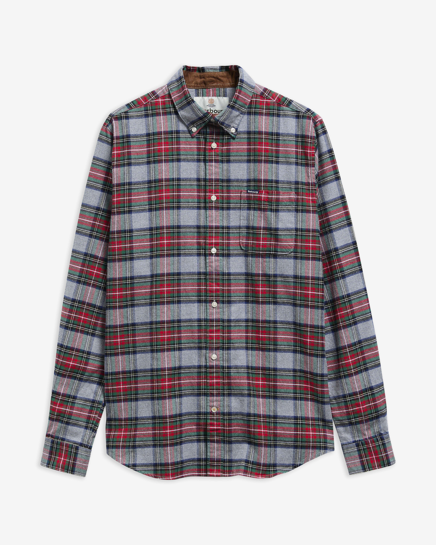 Camicia a quadri dal taglio sartoriale Ronan Mid Grey Marl
