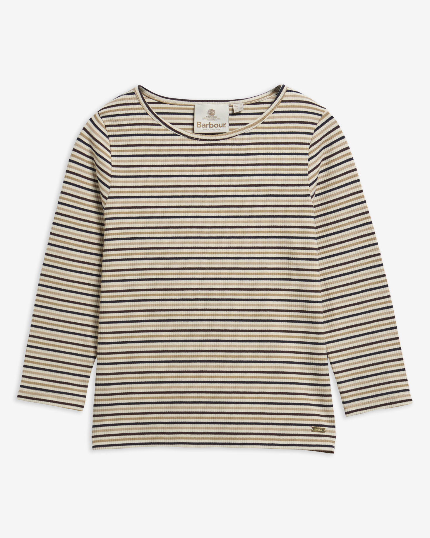 Barbour T-Shirt Wynn Striped Birchwood Stripe