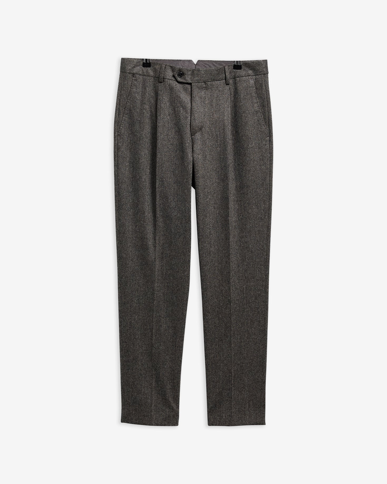 Fairford Herringbone Tailored Trousers Grey Marl