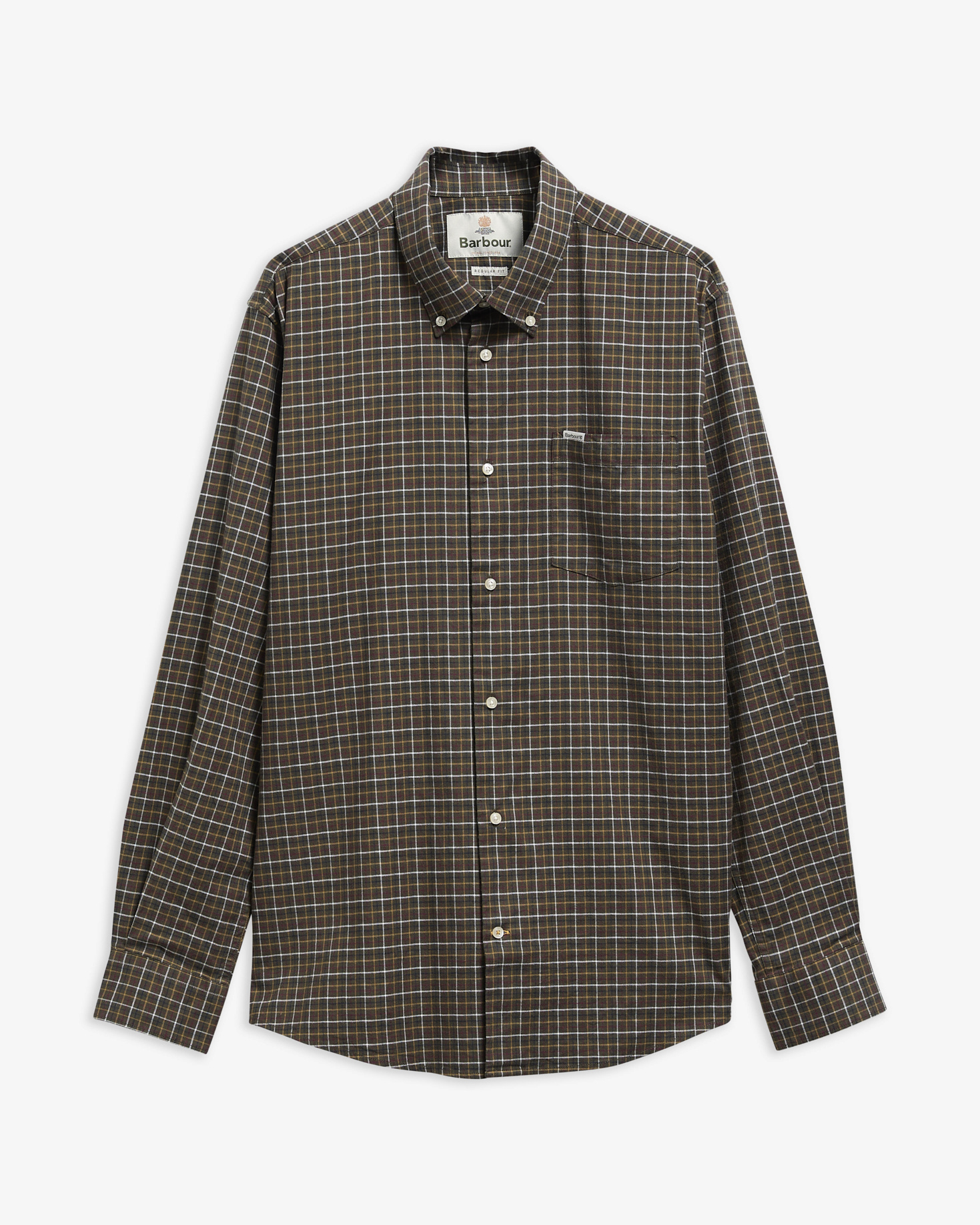 Camicia Alderwood tattersall a maniche lunghe Olive