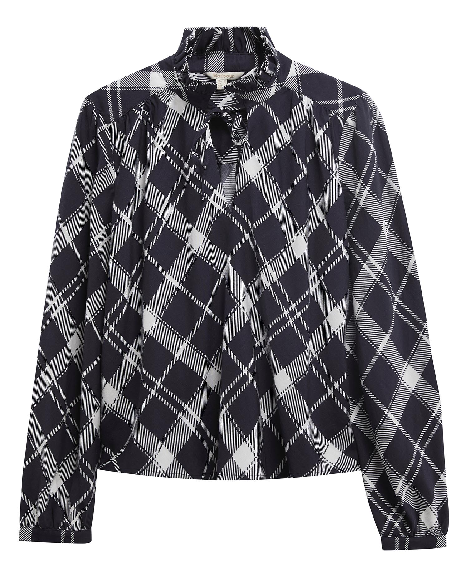 Blusa Baiton con motivo tartan Dark Navy/White Check