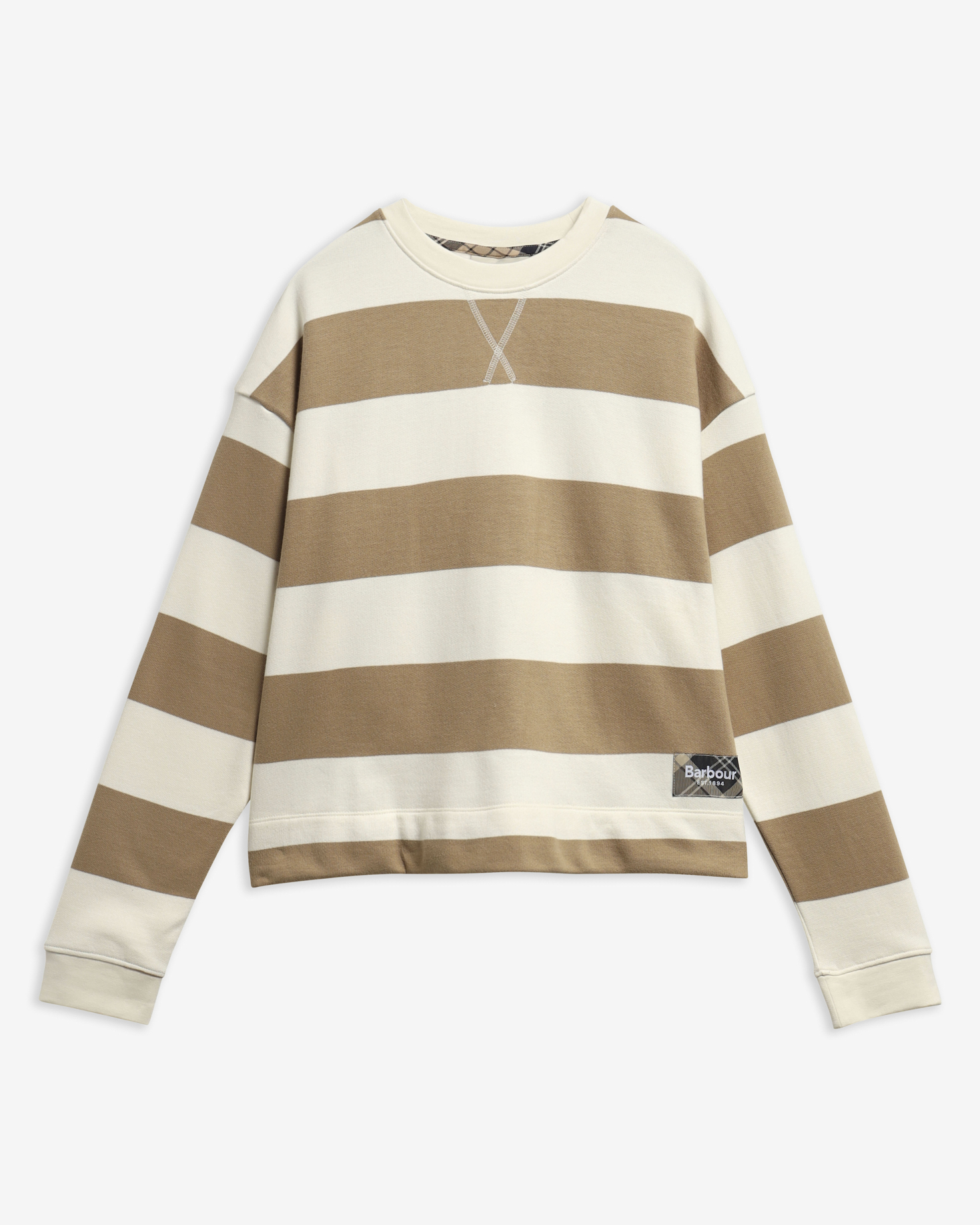 Barbour Sweatshirt Eva Striped Cloud/Warm Trench