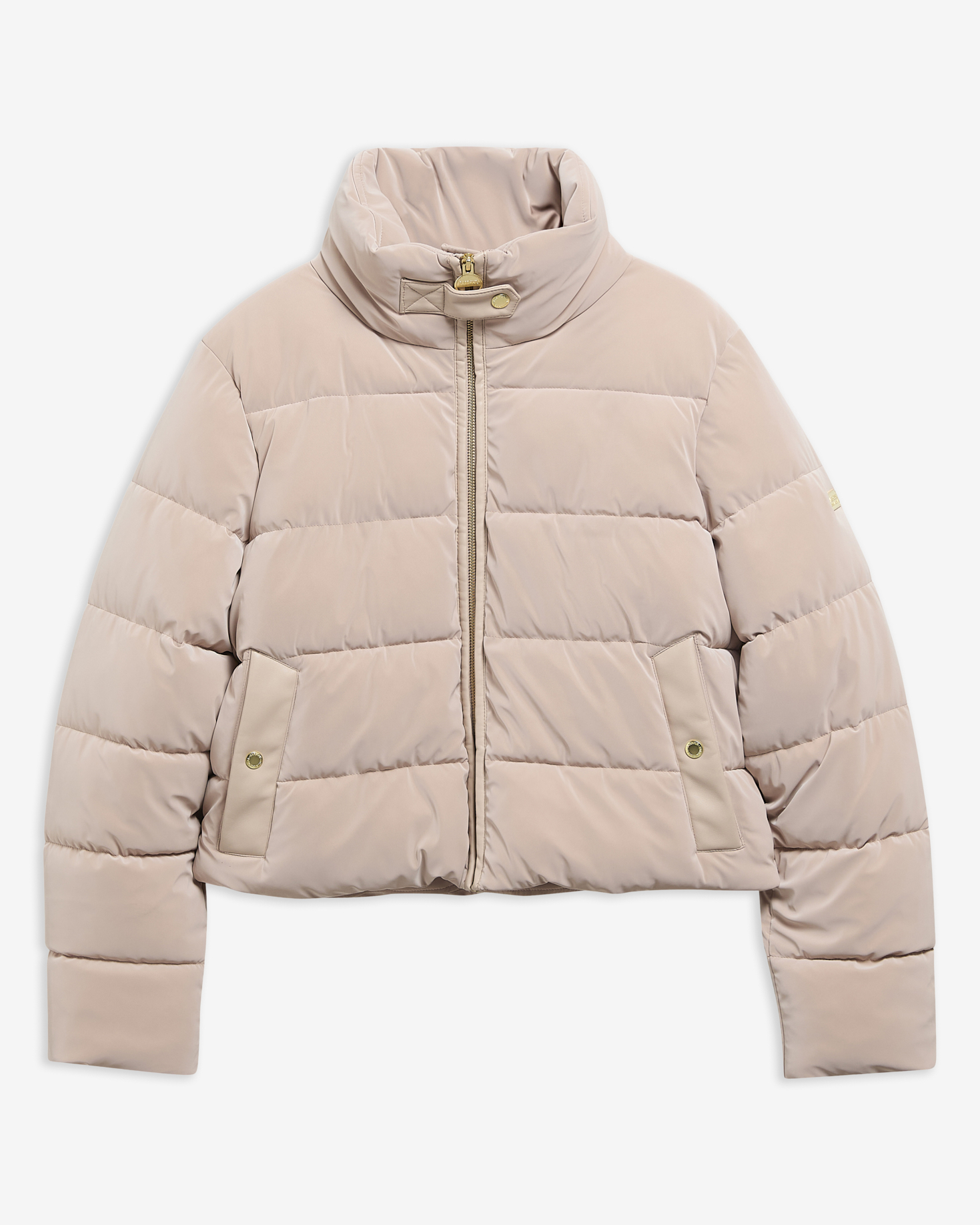 Halina Faux-Velvet Puffer Jacket Nutmeg