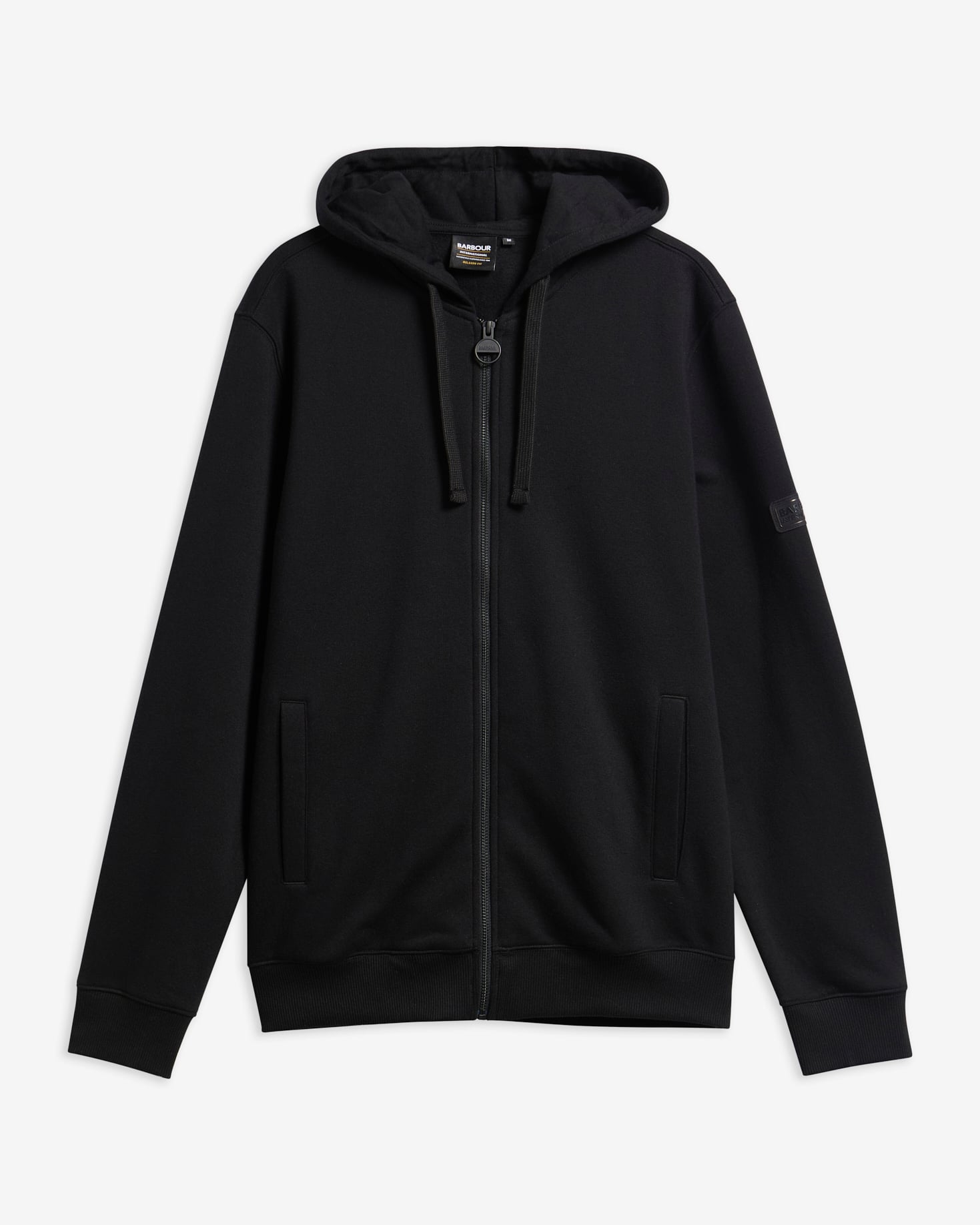 Map Zip-Up Hoodie Black / Pewter