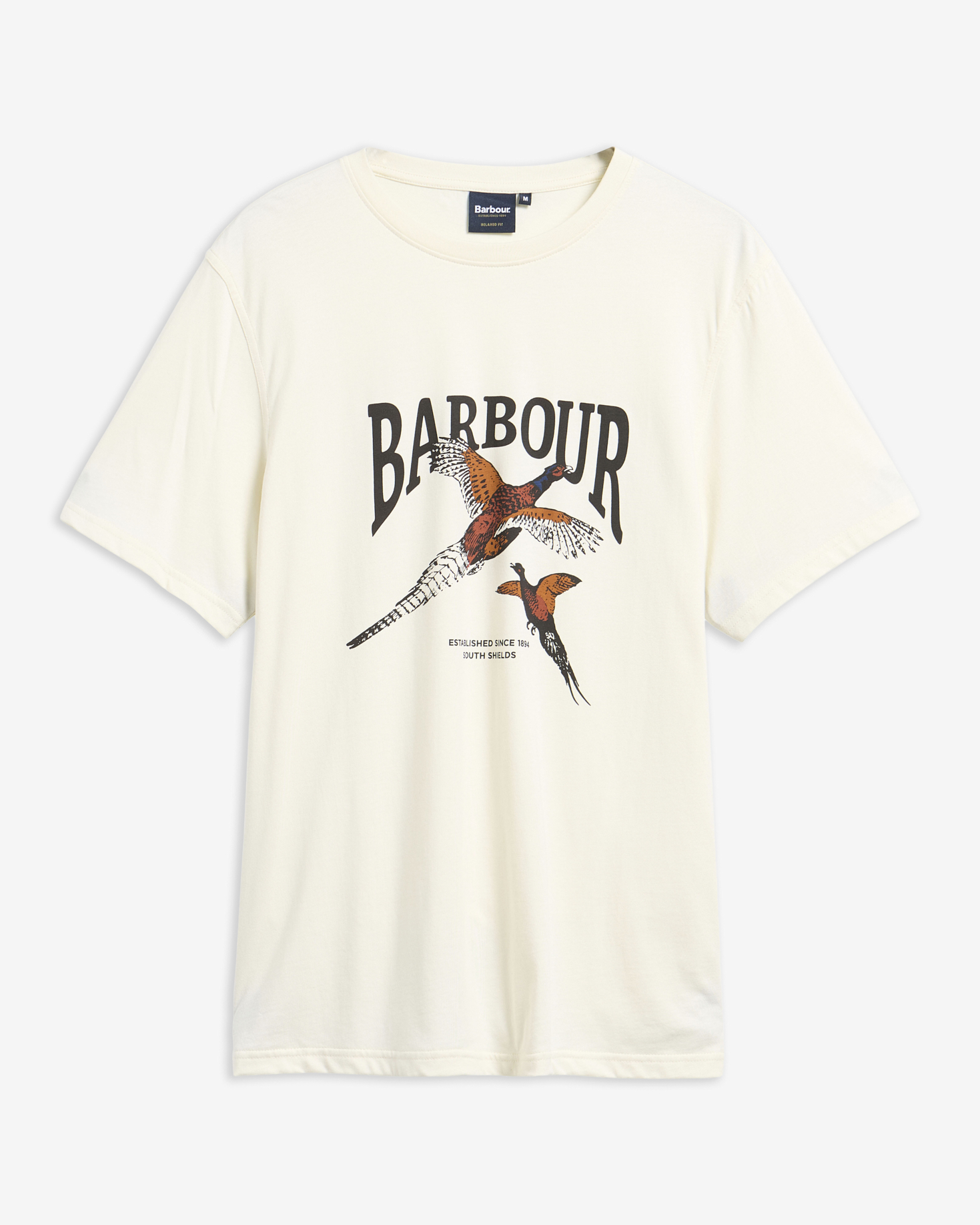 Barbour T-Shirt Pheasant Graphic Tailored Whisper White
